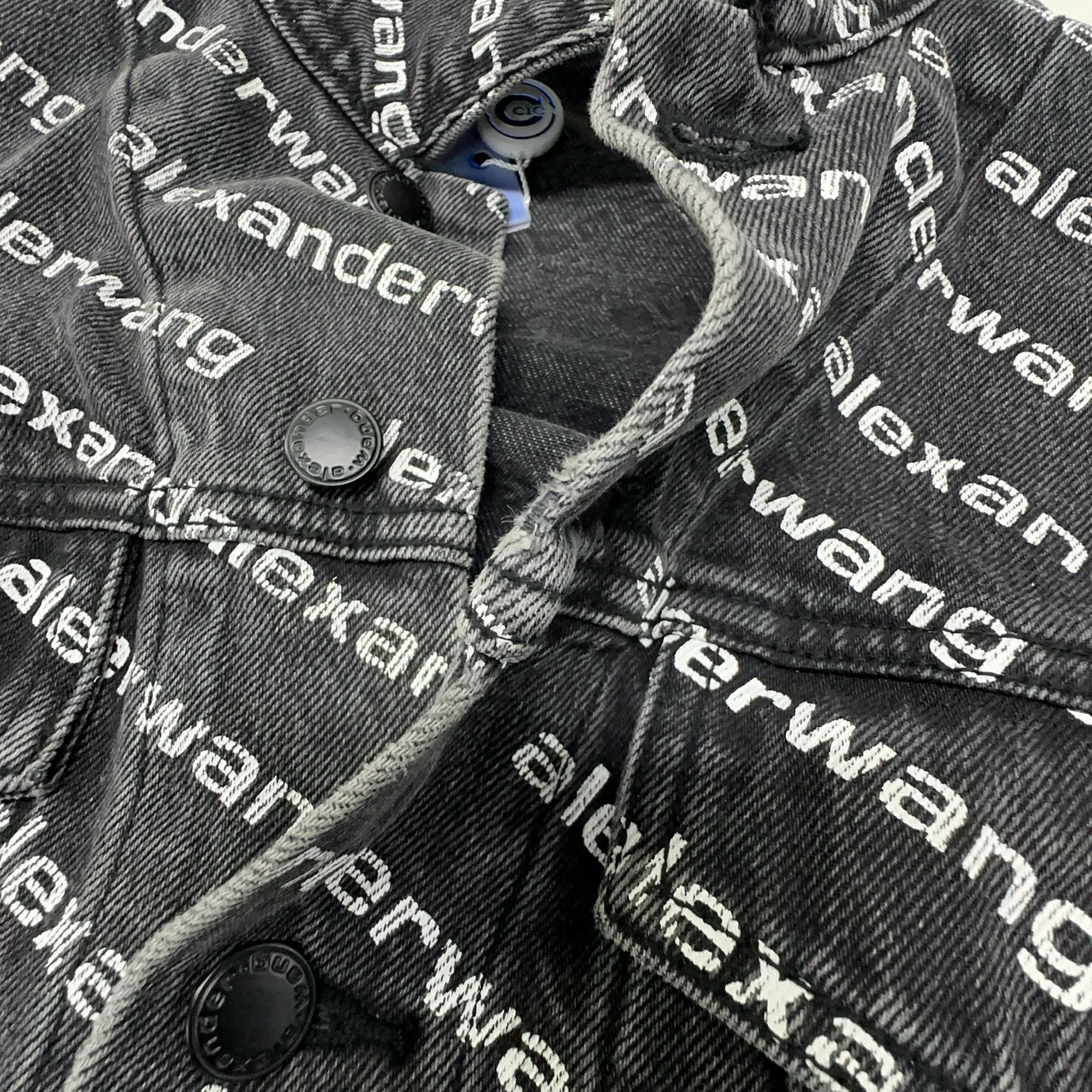 Alexander Wang Alexander Wang Logo Print Denim Jacket XS Size XS / US 0-2 / IT 36-38 - 6 Thumbnail