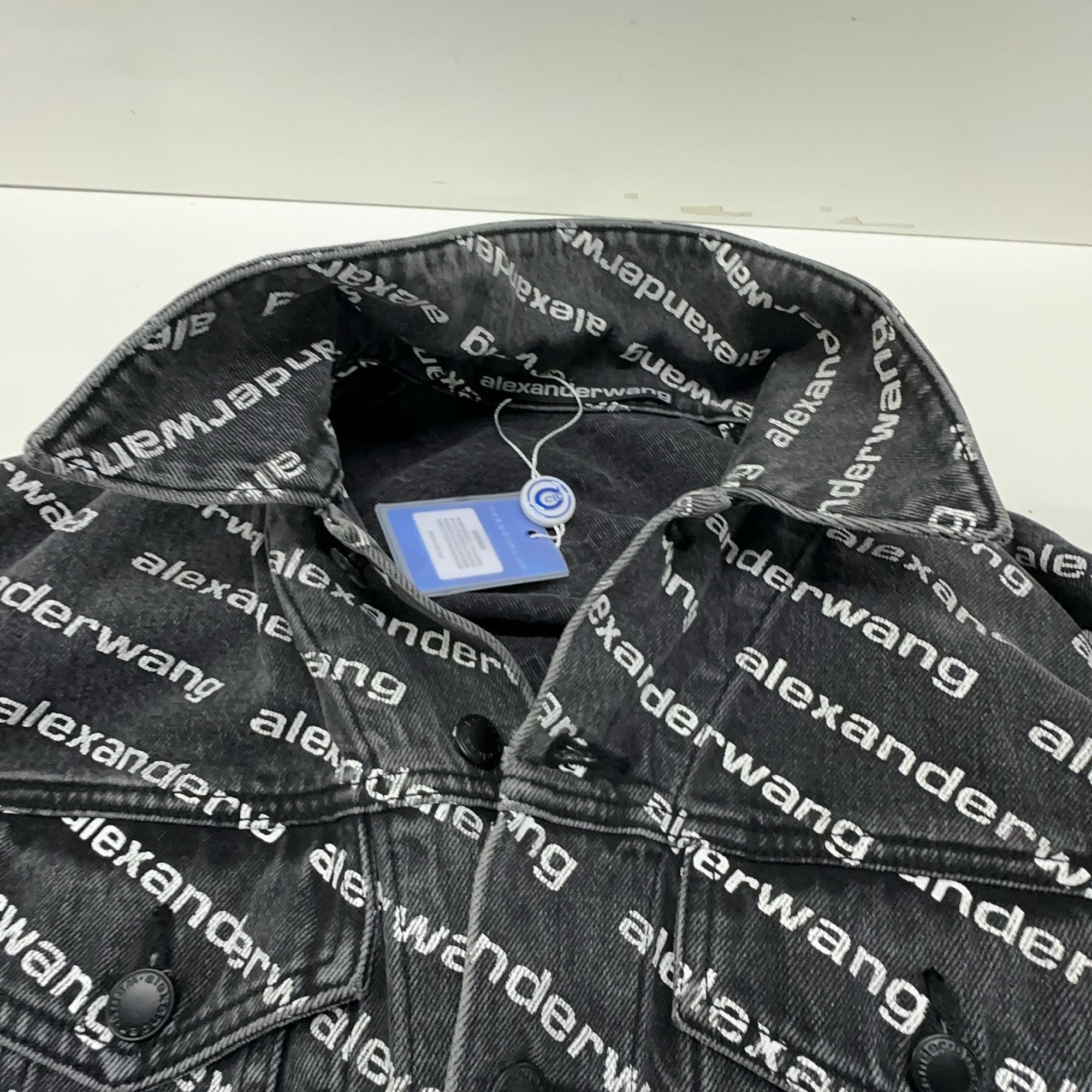 Alexander Wang Alexander Wang Logo Print Denim Jacket XS Size XS / US 0-2 / IT 36-38 - 5 Thumbnail