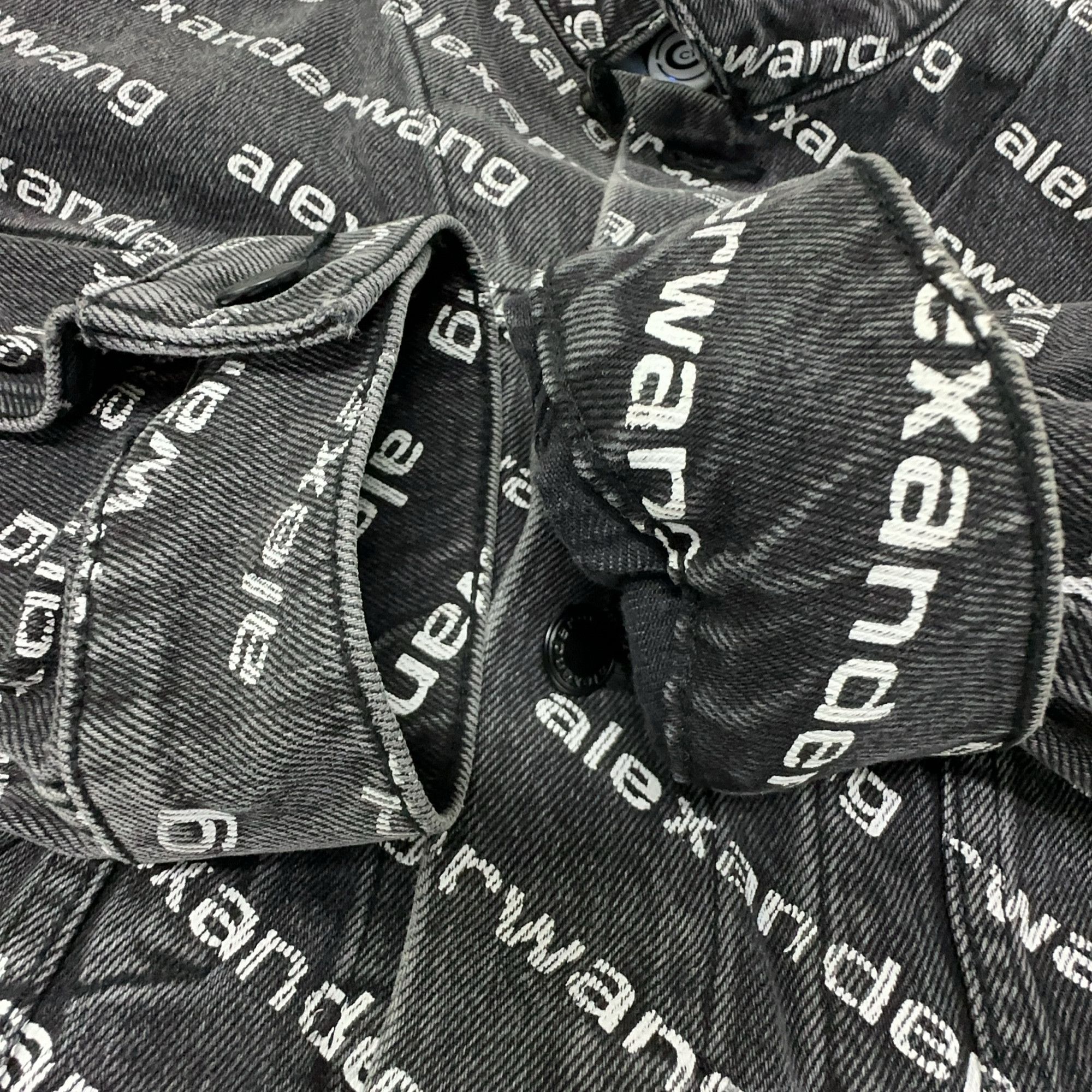 Alexander Wang Alexander Wang Logo Print Denim Jacket XS Size XS / US 0-2 / IT 36-38 - 7 Thumbnail