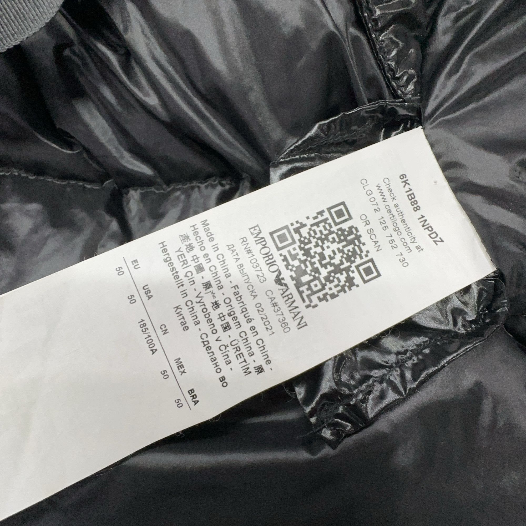Emporio Armani Emporio Armani Glossy Down Puffer Jacket Size M Size US M / EU 48-50 / 2 - 3 Thumbnail