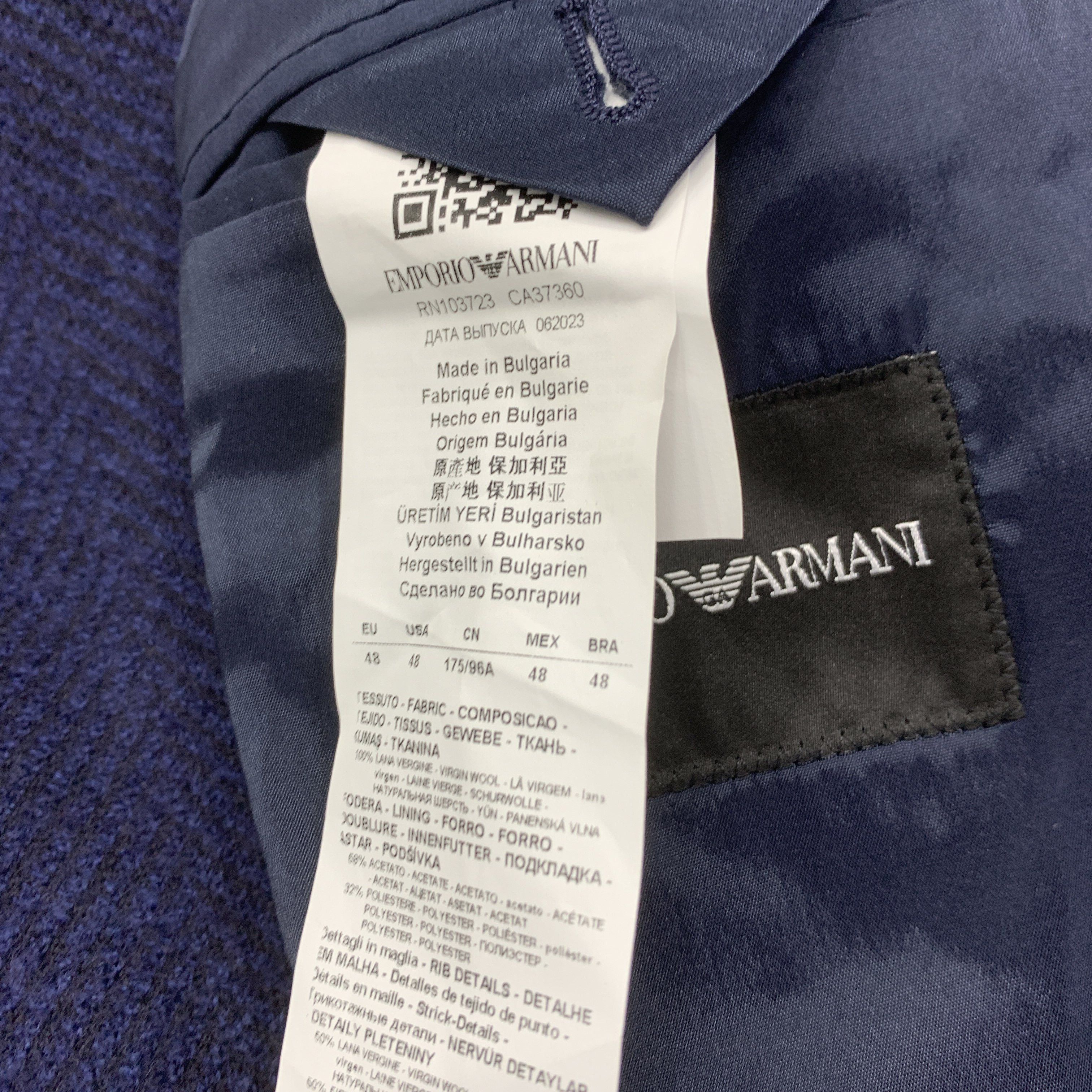 Emporio Armani Emporio Armani Wool Stand Collar Coat Size 48 Size US M / EU 48-50 / 2 - 2 Thumbnail