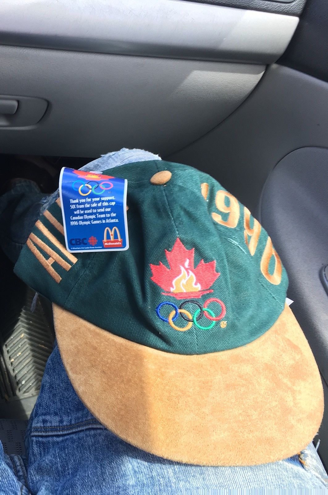 Casquette coton vert foncé jo atlanta 1996 x Mc Donald vintage