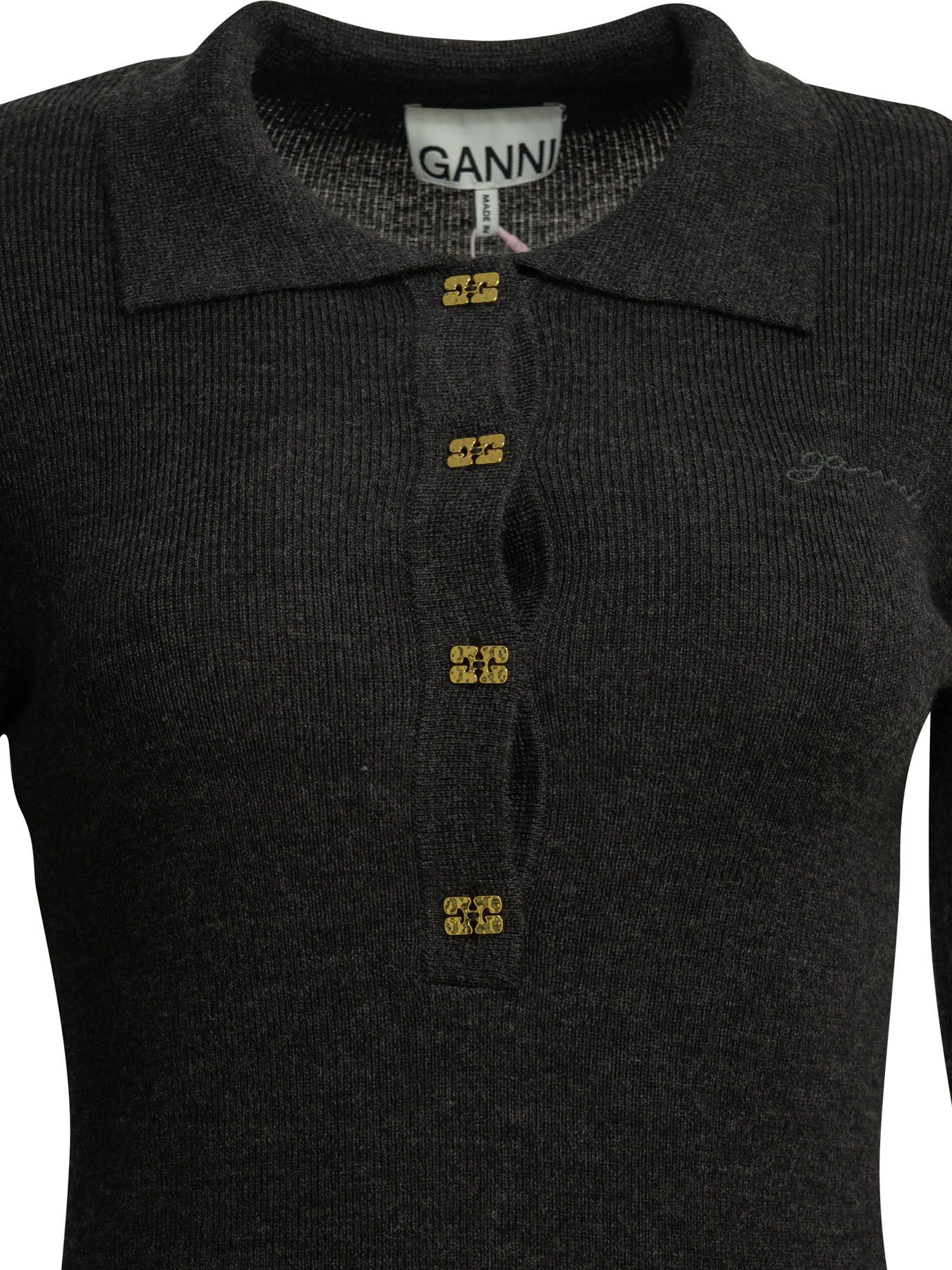 Ganni Ganni Logo Polo Sweater tag size M Women - USA Duties Paid Size M / US 6-8 / IT 42-44 - 3 Thumbnail