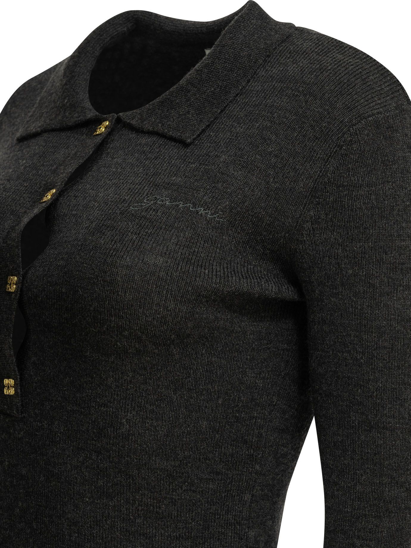 Ganni Ganni Logo Polo Sweater tag size M Women - USA Duties Paid Size M / US 6-8 / IT 42-44 - 4 Thumbnail