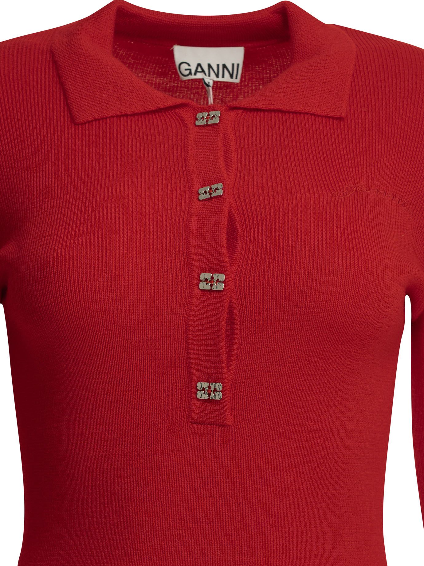Ganni Ganni Merino Wool Polo Sweater tag size M Women - USA Duties Paid Size M / US 6-8 / IT 42-44 - 3 Thumbnail
