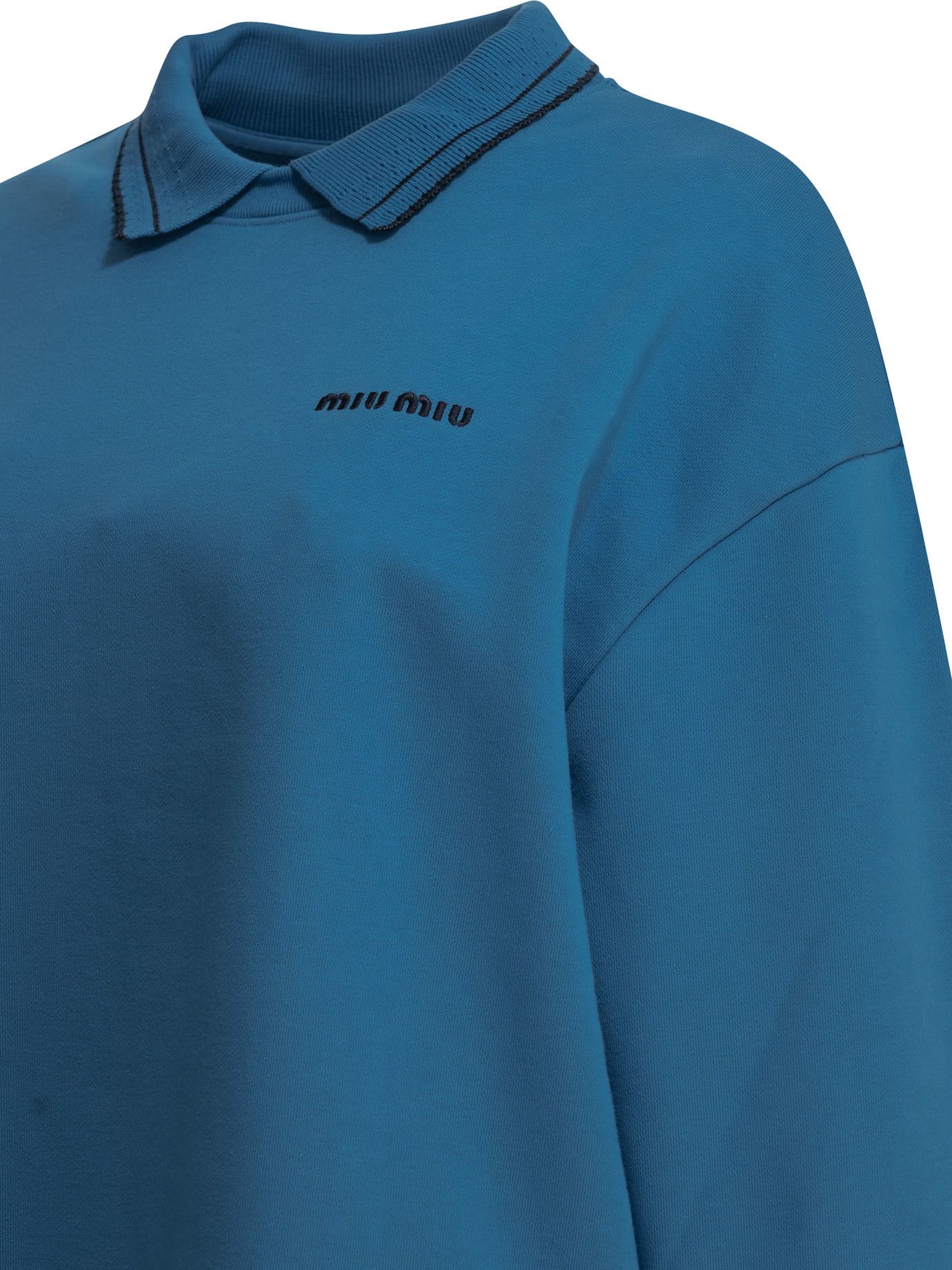 Miu Miu Miu Miu Sweatshirt With Polo Collar And Logo tag size M Women - USA Duties Paid Size M / US 6-8 / IT 42-44 - 4 Thumbnail