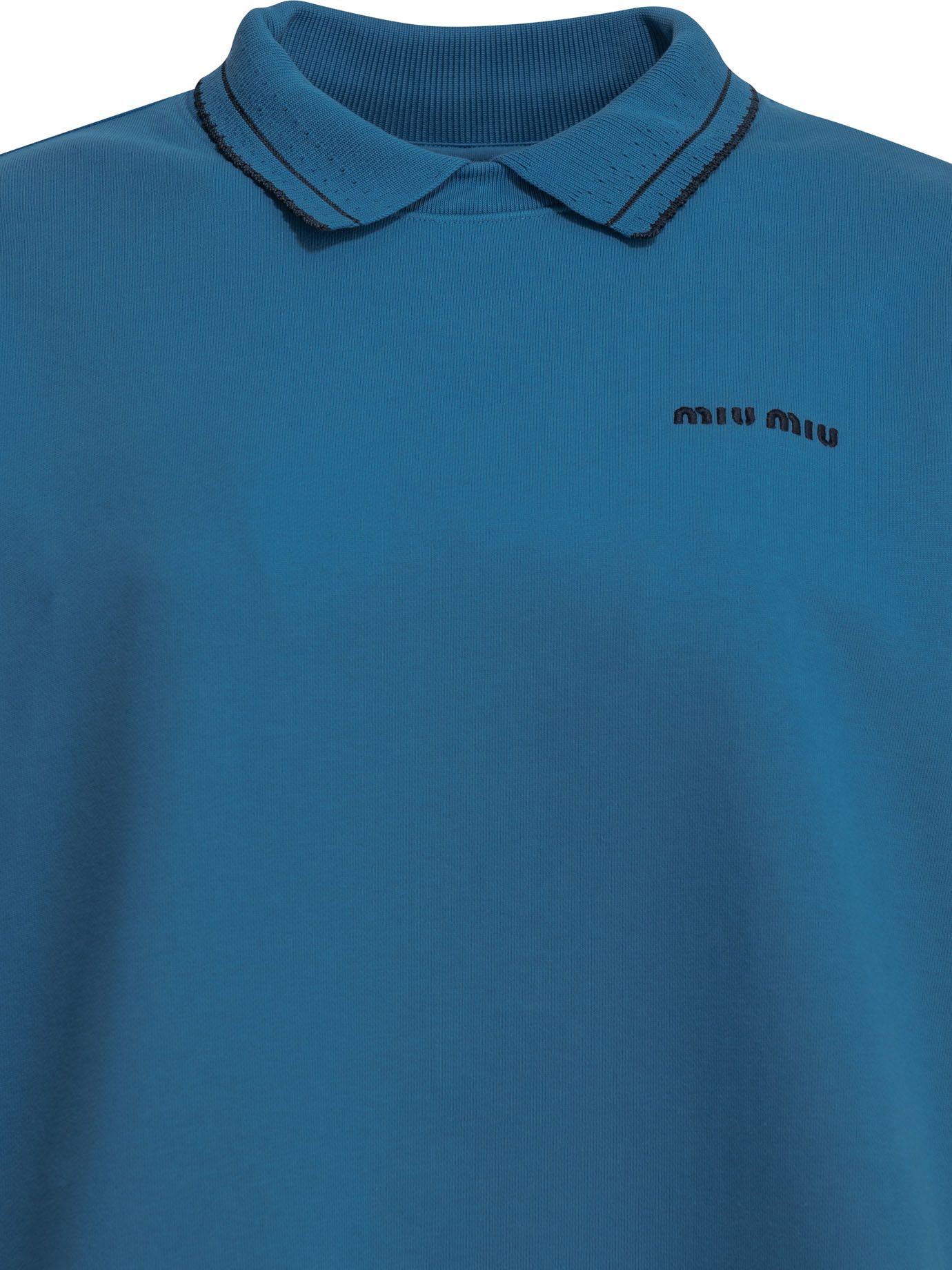 Miu Miu Miu Miu Sweatshirt With Polo Collar And Logo tag size M Women - USA Duties Paid Size M / US 6-8 / IT 42-44 - 3 Thumbnail