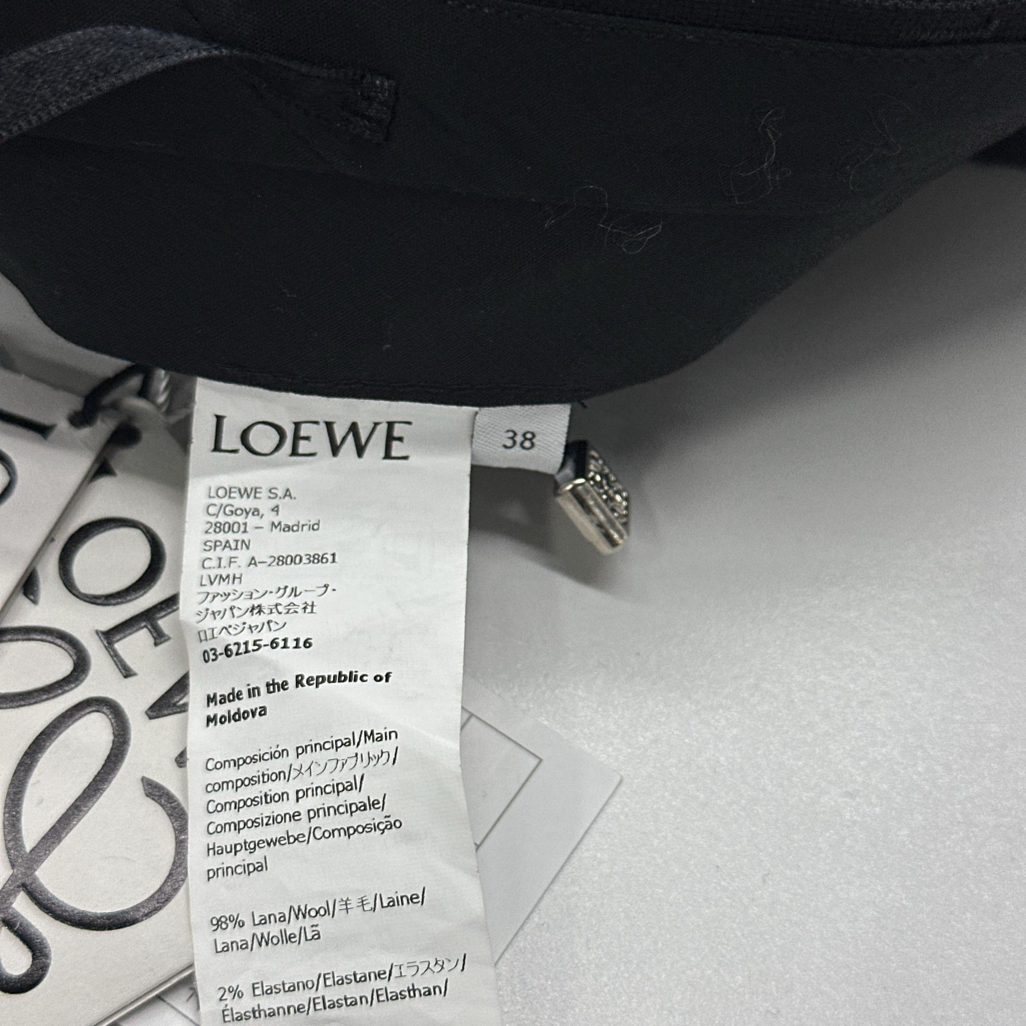 Loewe Loewe Black Wool Trousers Size 38 Size 26" / US 2 / IT 38 - 3 Thumbnail