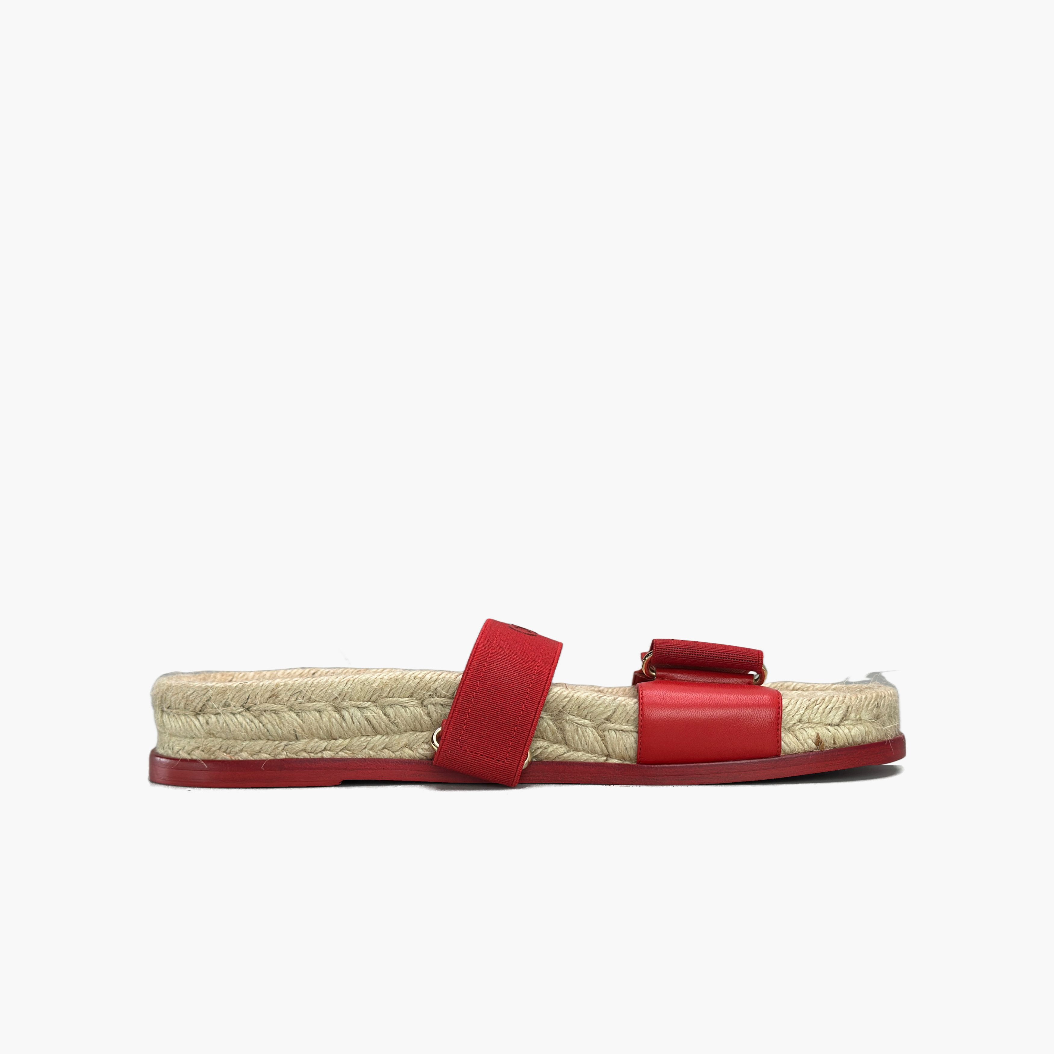 Chanel Chanel Red Logo Velcro Sandals Size 40 Size US 10 / IT 40 - 2 Thumbnail