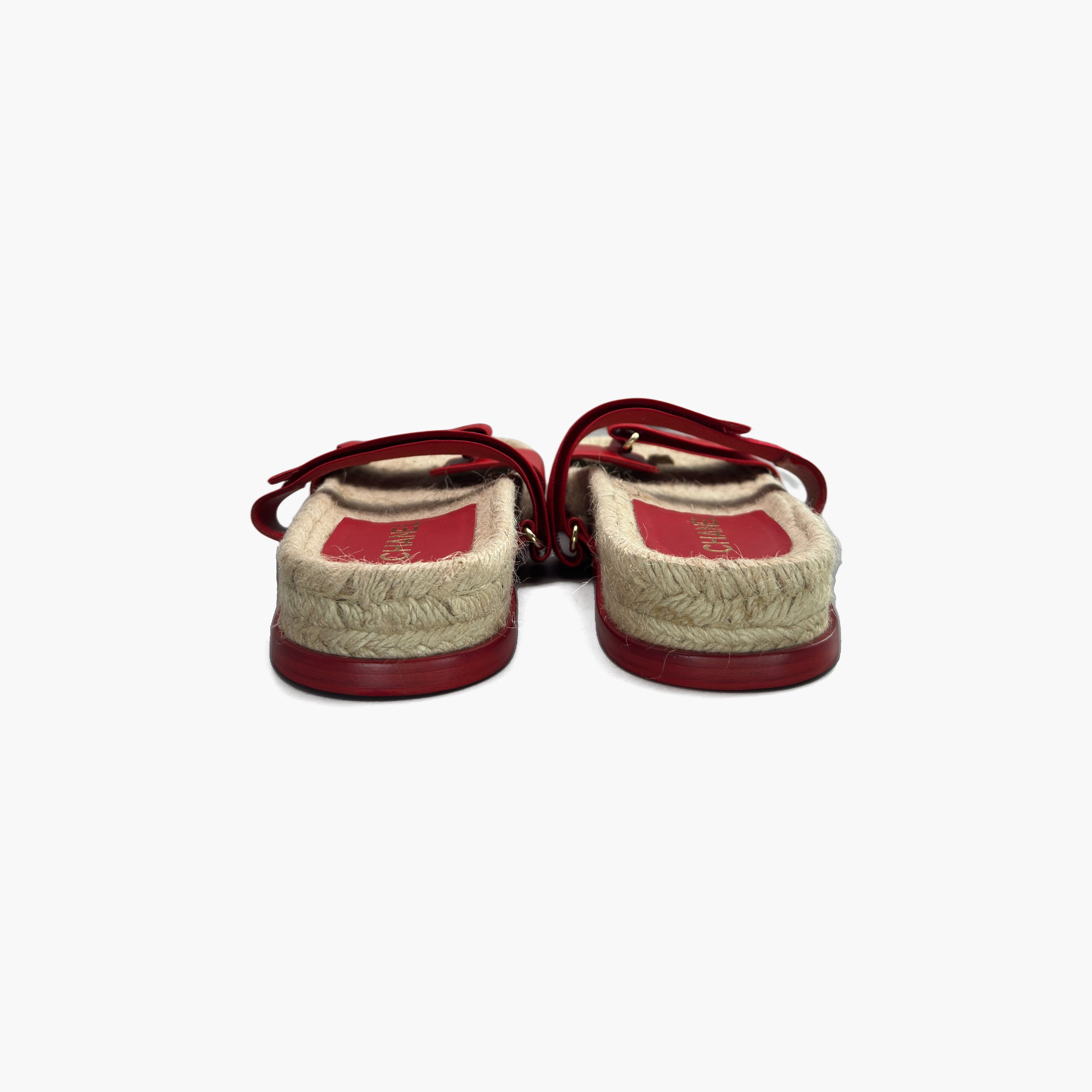 Chanel Chanel Red Logo Velcro Sandals Size 40 Size US 10 / IT 40 - 6 Thumbnail