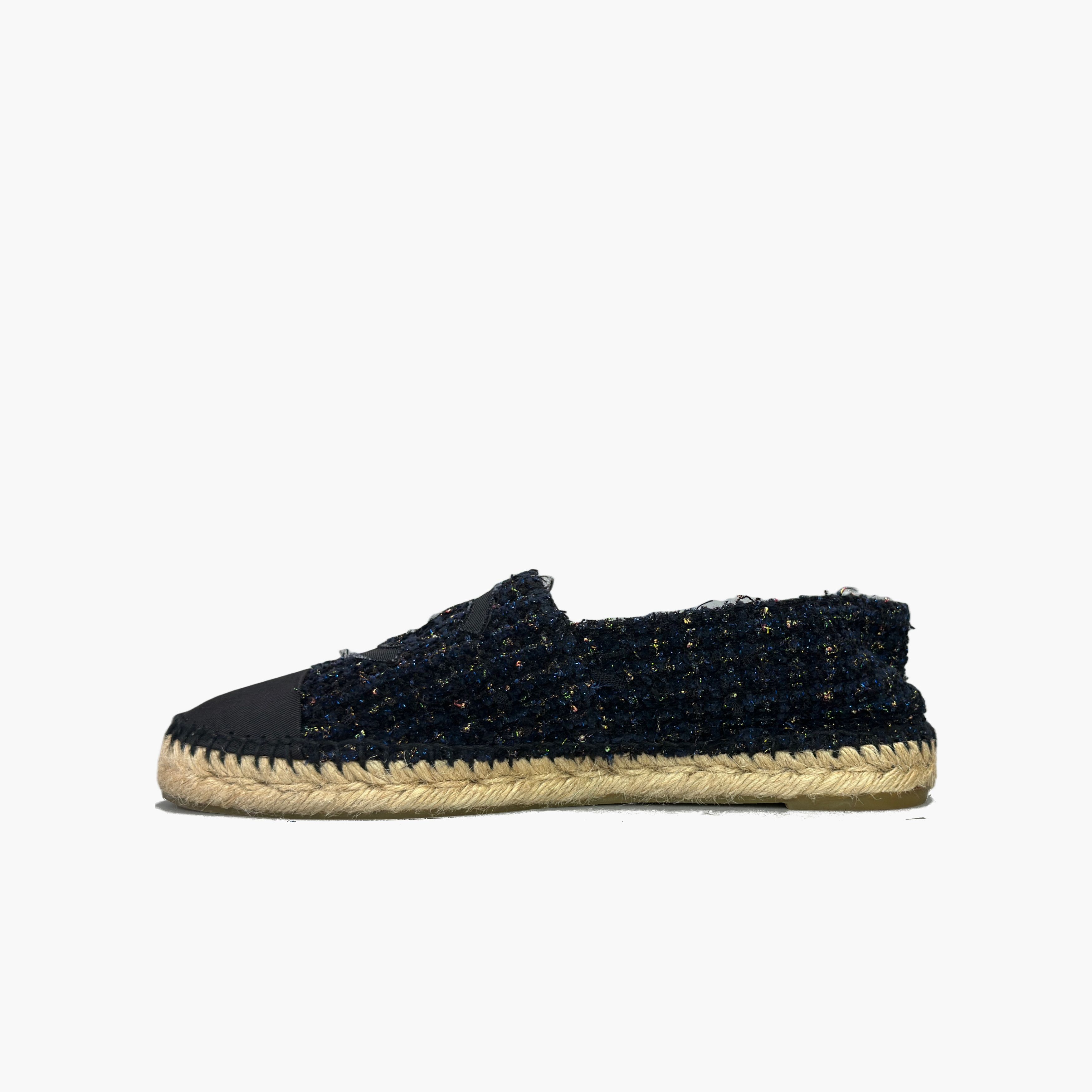 Chanel Chanel Tweed CC Logo Espadrilles Size 40 Size US 10 / IT 40 - 3 Thumbnail