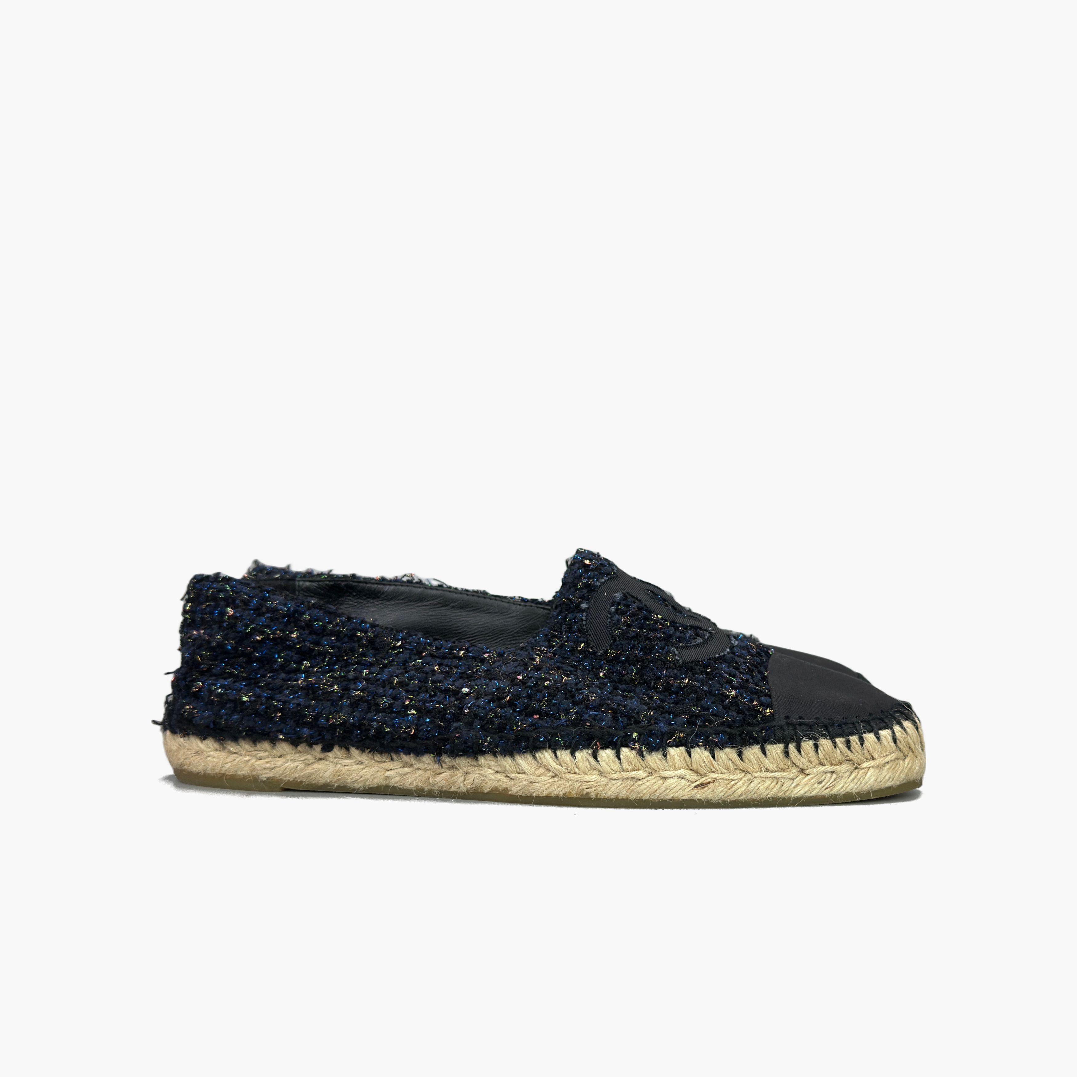 Chanel Chanel Tweed CC Logo Espadrilles Size 40 Size US 10 / IT 40 - 4 Thumbnail