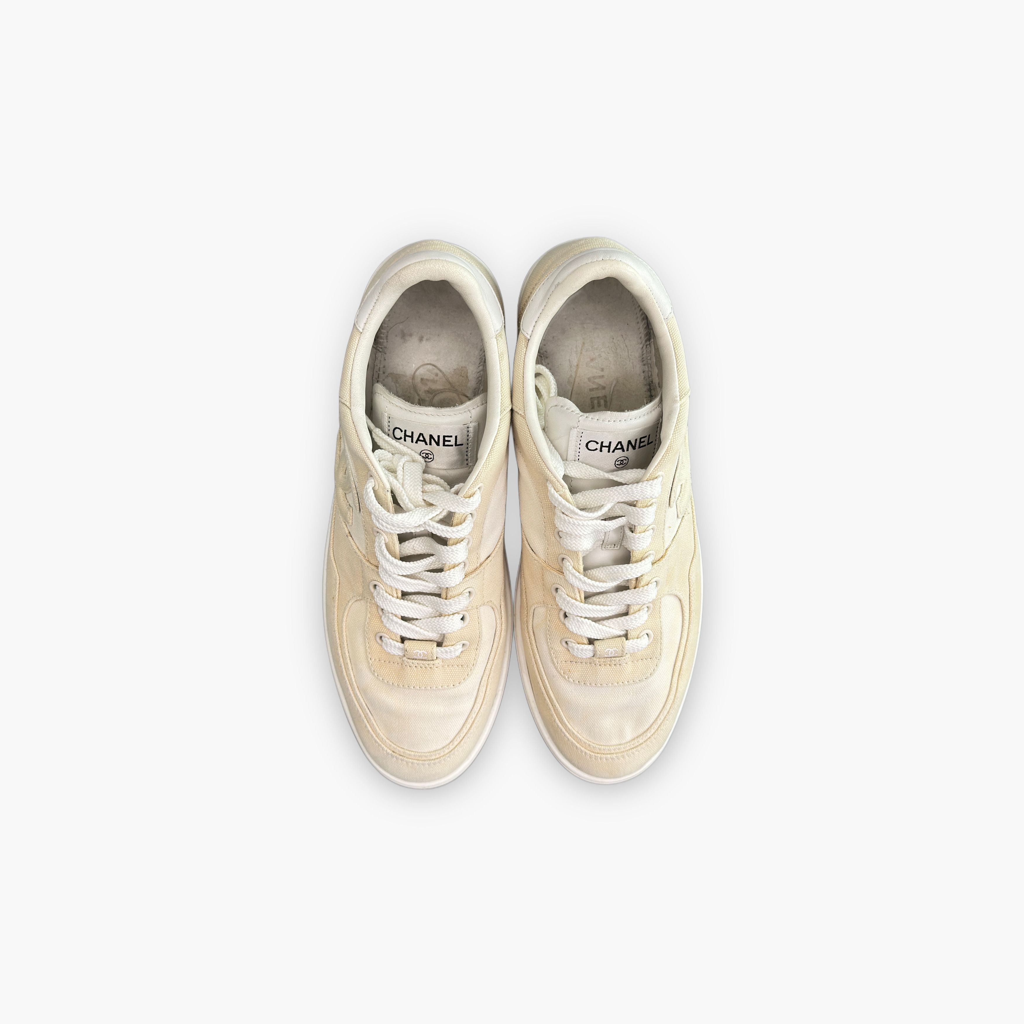 Chanel CHANEL Canvas CC Low-Top Sneakers US 10 Size US 10 / EU 43 - 9 Thumbnail