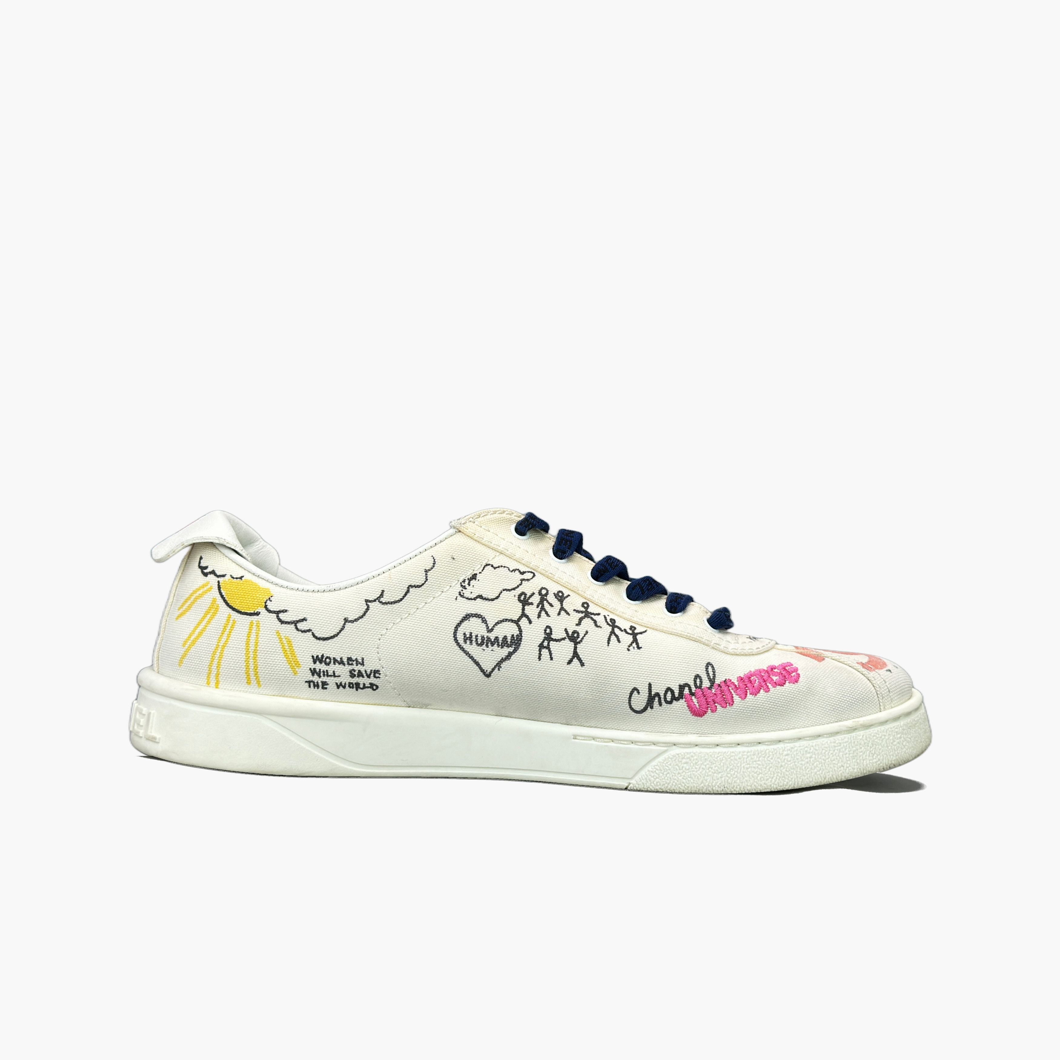 Chanel Chanel x Pharrell Graffiti Low-Top Sneakers Size 9 Size US 9 / EU 42 - 2 Thumbnail