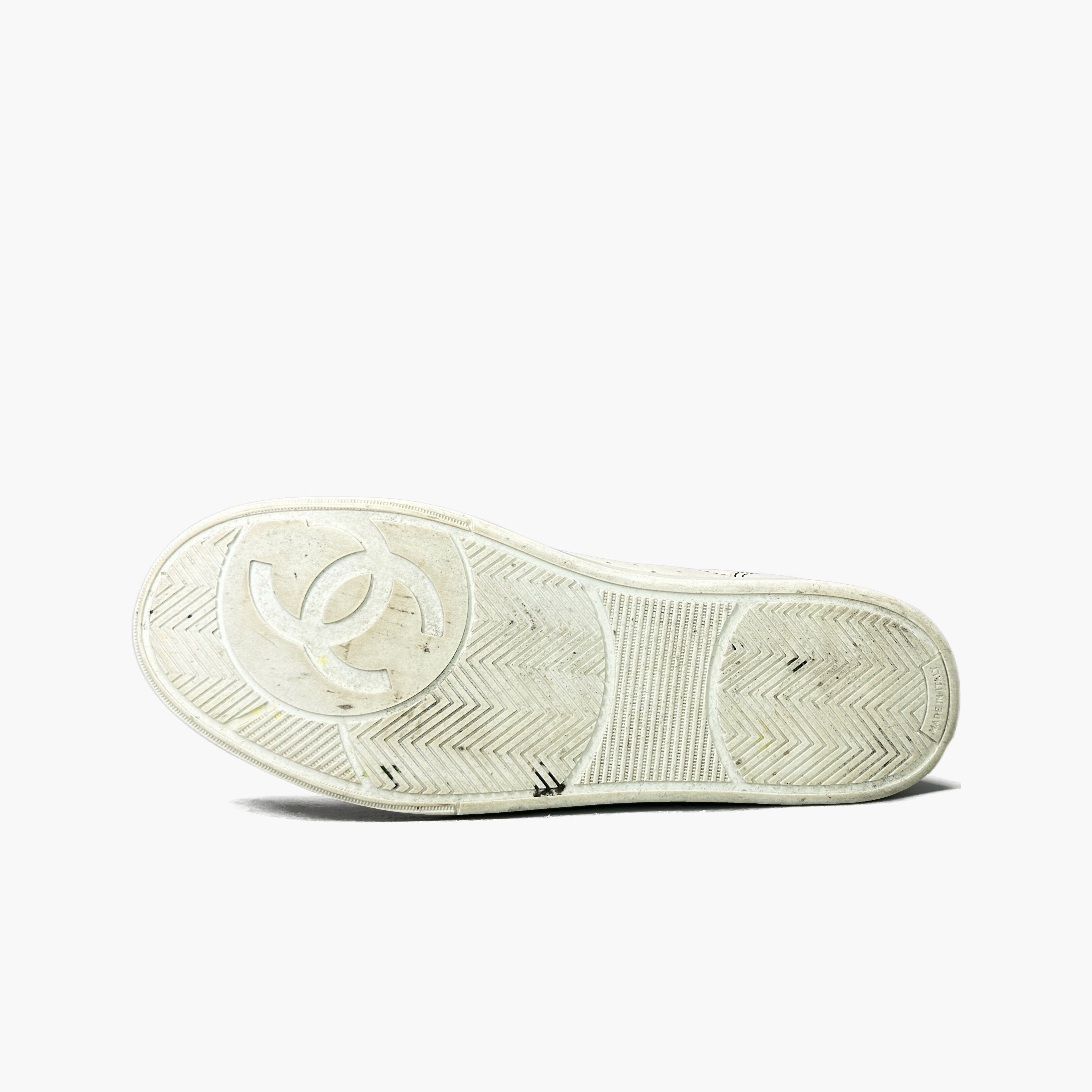 Chanel Chanel Logo White Leather Low-Top Sneakers Size 41 Size US 11 / IT 41 - 8 Thumbnail