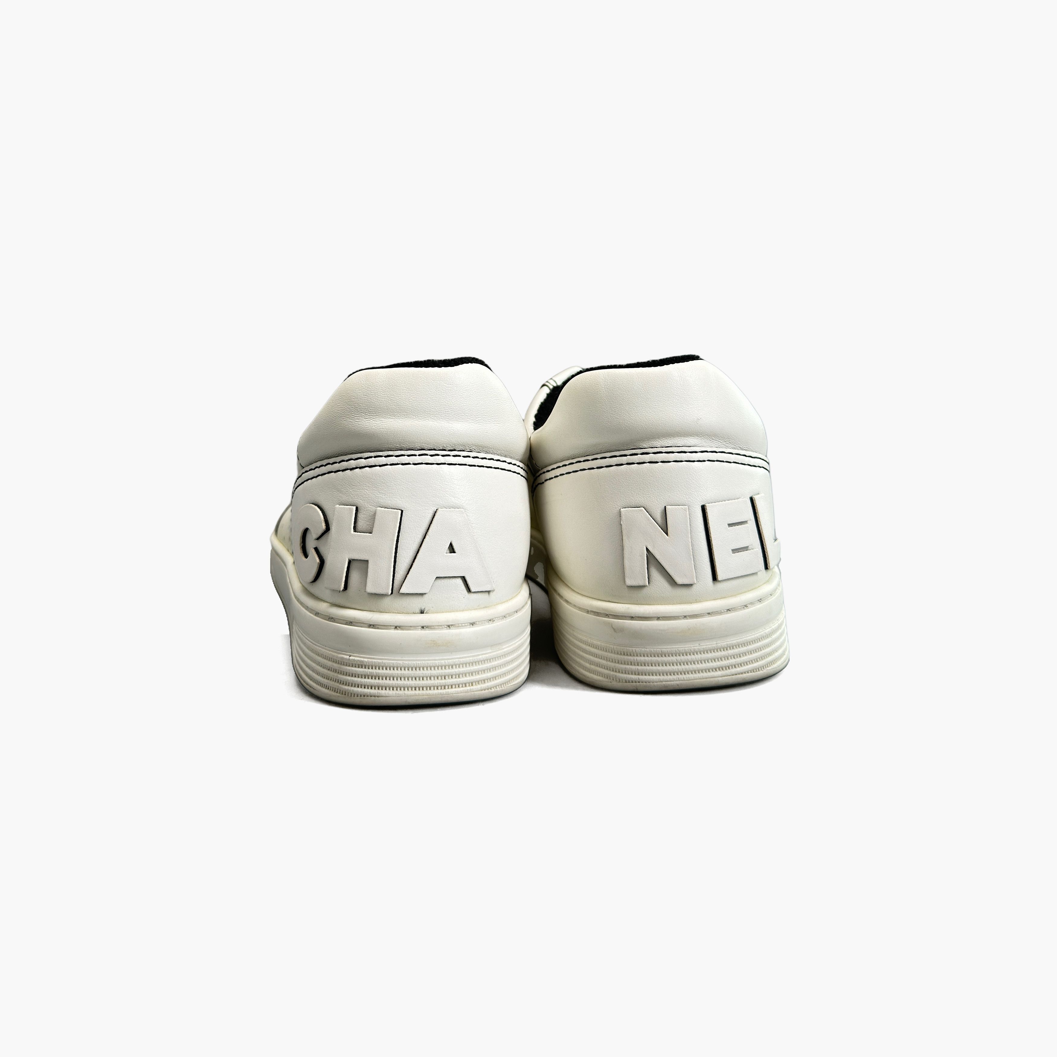 Chanel Chanel Logo White Leather Low-Top Sneakers Size 41 Size US 11 / IT 41 - 6 Thumbnail