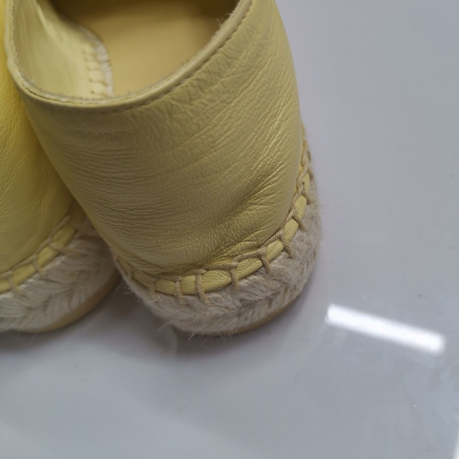 Chanel CHANEL Yellow Leather CC Logo Espadrilles Size 40 Size US 9 / IT 39 - 11 Thumbnail