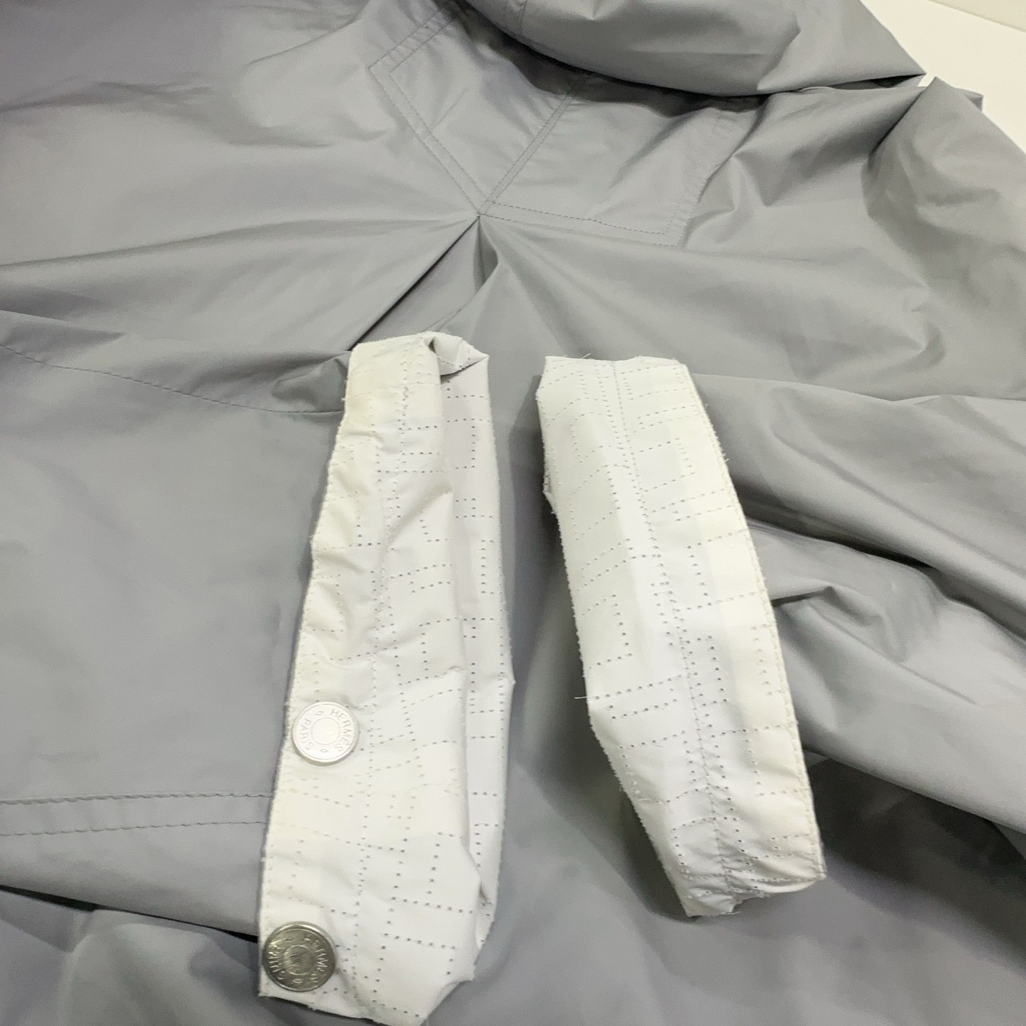 Hermes Hermes Hooded Light Jacket Grey Size 50 Size US M / EU 48-50 / 2 - 9 Thumbnail