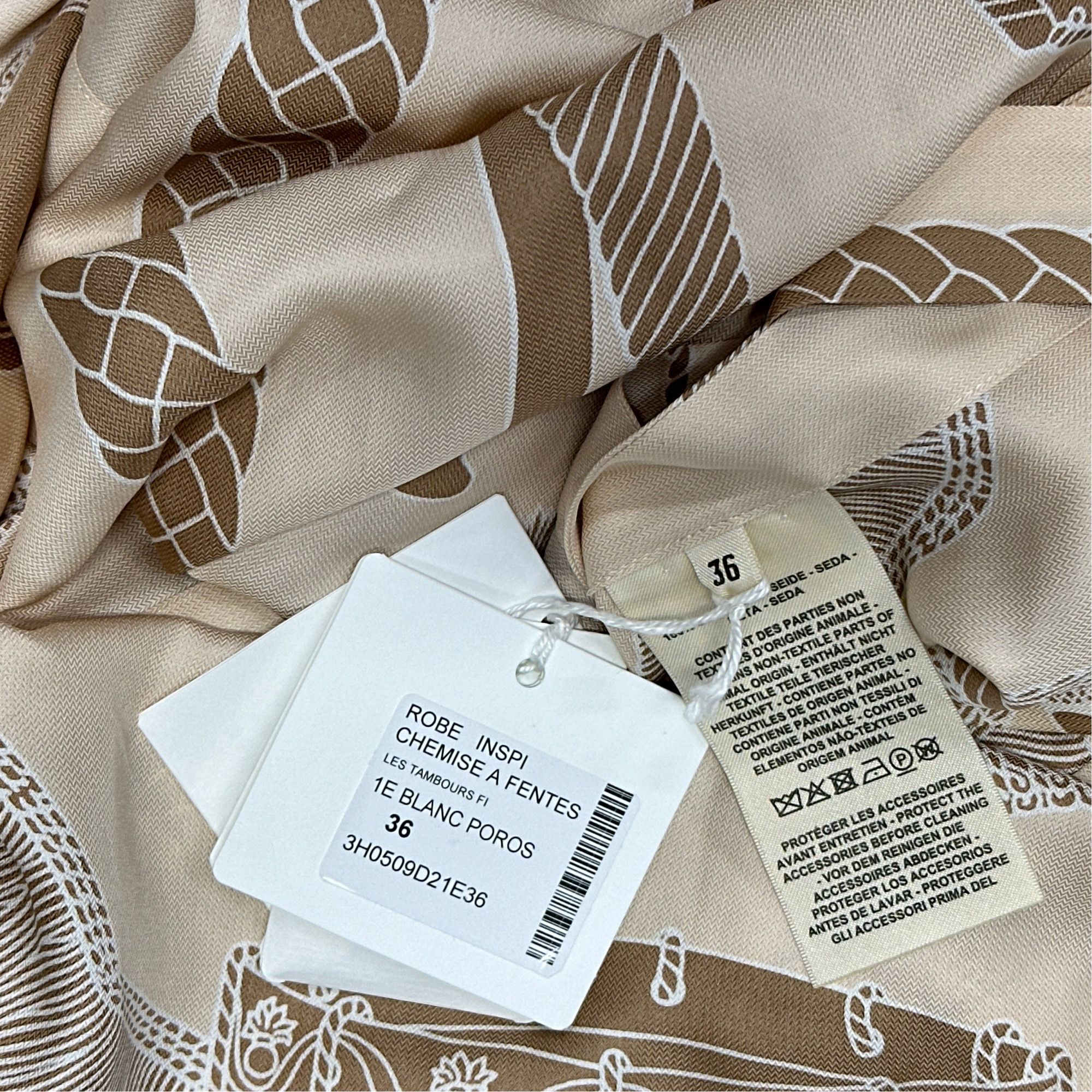 Hermes Hermes Printed Silk Shirt Dress Size 36 Size XS / US 0-2 / IT 36-38 - 2 Thumbnail