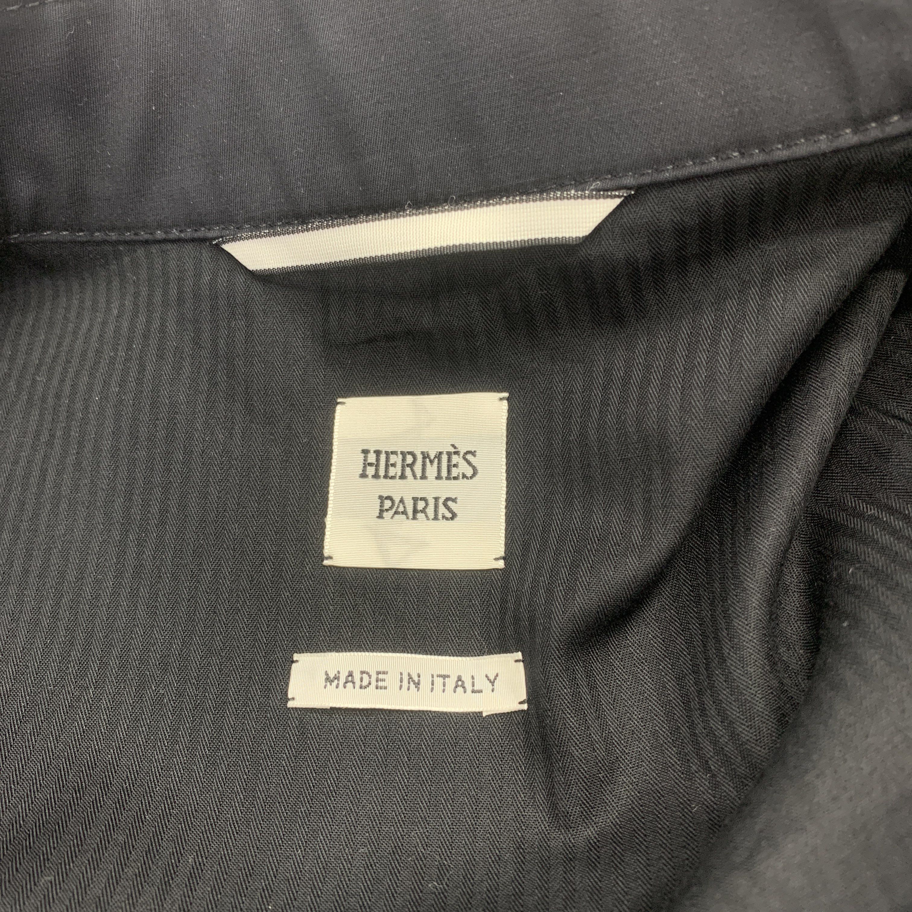 Hermes Hermès Black Cotton Blend Jumpsuit Size 38 Size 27" / US 4 / IT 40 - 3 Thumbnail