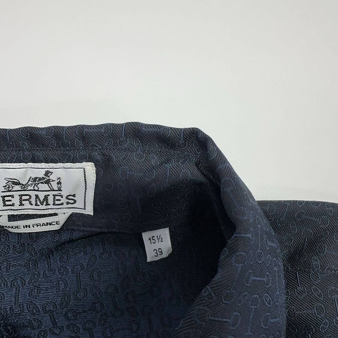 Hermes Hermès Silk Monogram Shirt Size 15.5 Size US M / EU 48-50 / 2 - 5 Thumbnail