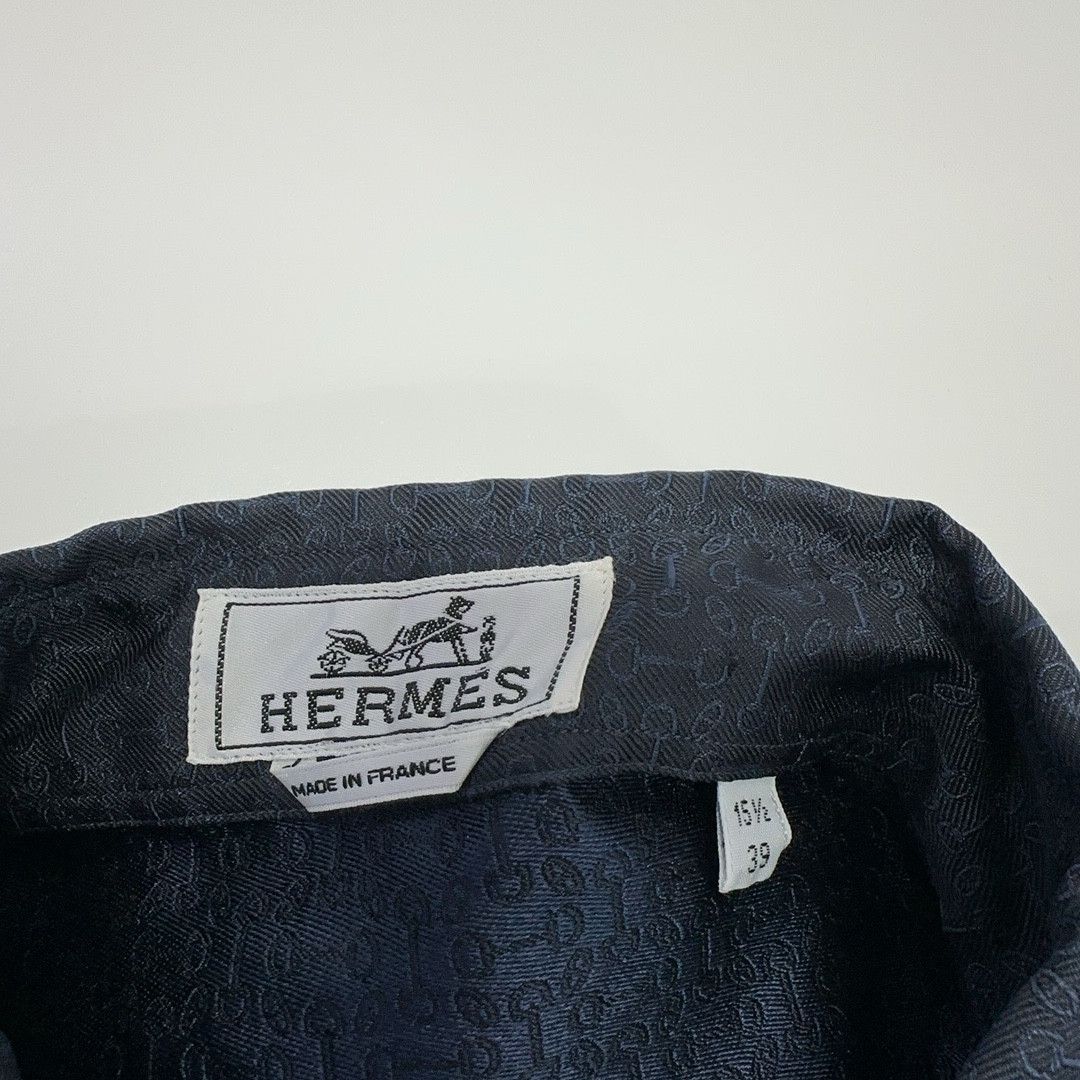 Hermes Hermès Silk Monogram Shirt Size 15.5 Size US M / EU 48-50 / 2 - 4 Thumbnail