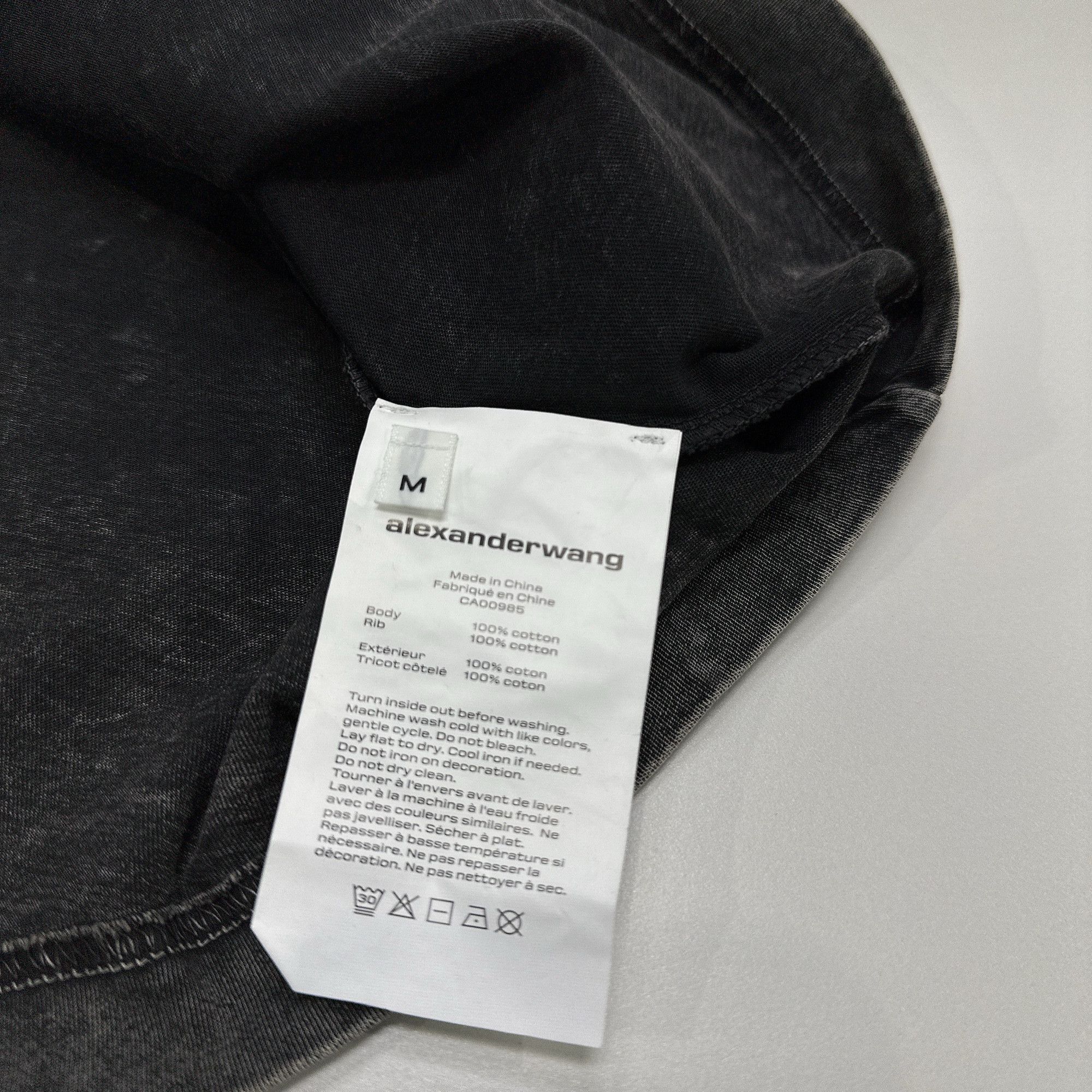 Alexander Wang Alexander Wang Acid Wash Logo T-Shirt Size M Size M / US 6-8 / IT 42-44 - 5 Thumbnail