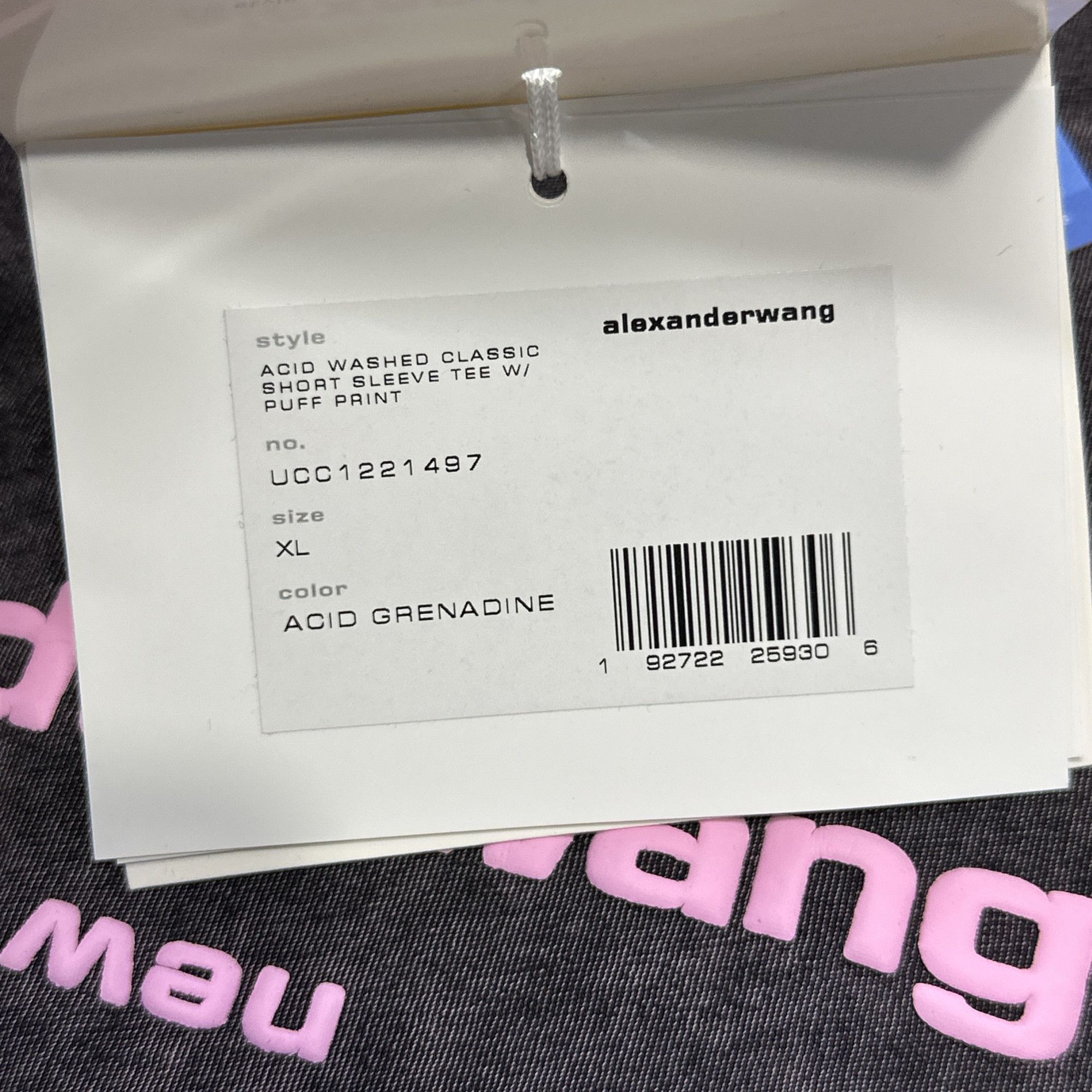 Alexander Wang Alexander Wang Acid Wash Logo T-Shirt XL Size US XL / EU 56 / 4 - 4 Thumbnail