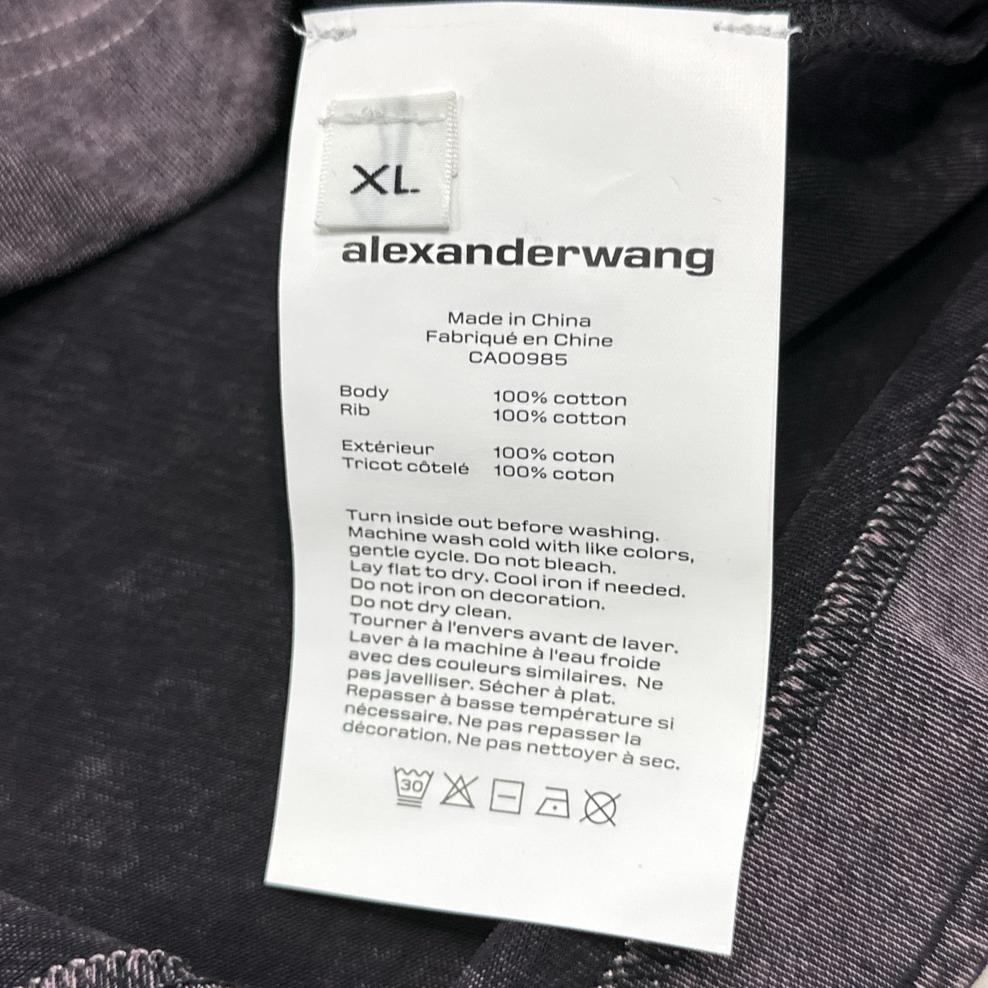 Alexander Wang Alexander Wang Acid Wash Logo T-Shirt XL Size US XL / EU 56 / 4 - 5 Thumbnail