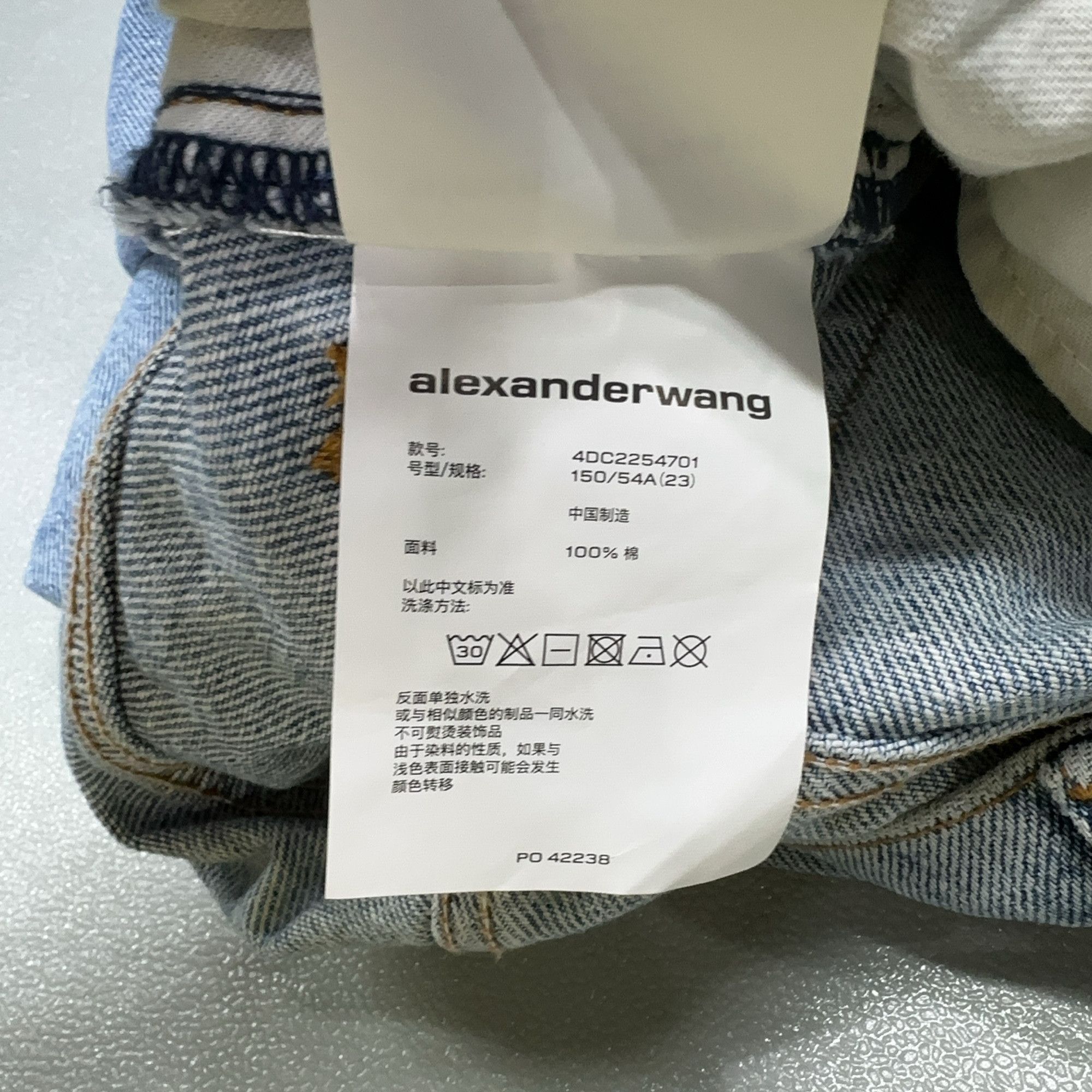 Alexander Wang Alexander Wang Logo Embossed Jeans Size 23 Size 23" - 5 Thumbnail