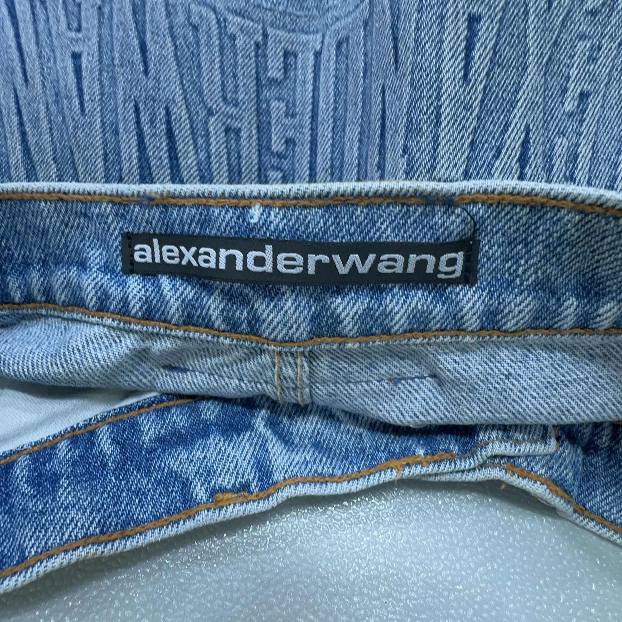 Alexander Wang Alexander Wang Logo Embossed Jeans Size 23 Size 23" - 3 Thumbnail