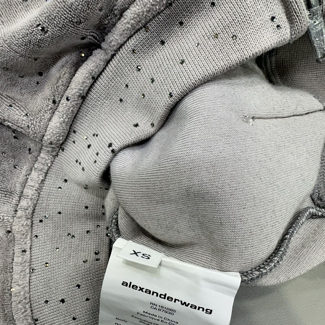 Alexander Wang Alexander Wang Crystal Logo Zip Hoodie Size XS Size XS / US 0-2 / IT 36-38 - 4 Thumbnail