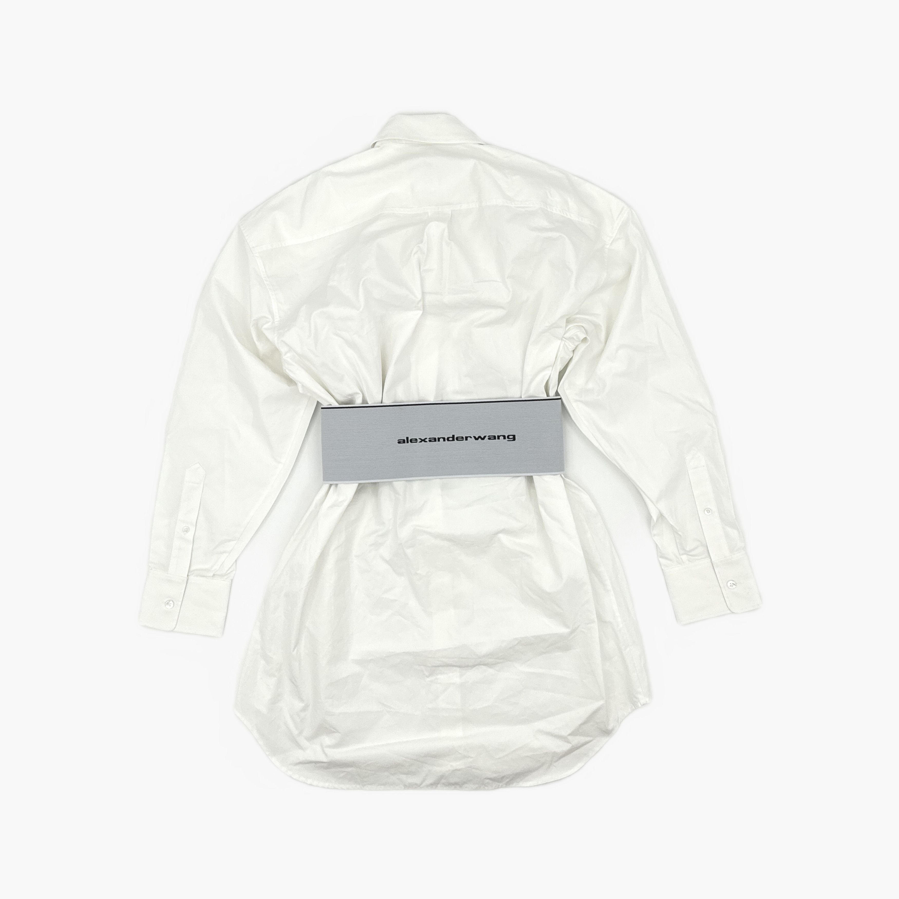Alexander Wang Alexander Wang Logo Elastic Shirt Dress Size 2 Size XS / US 0-2 / IT 36-38 - 2 Thumbnail