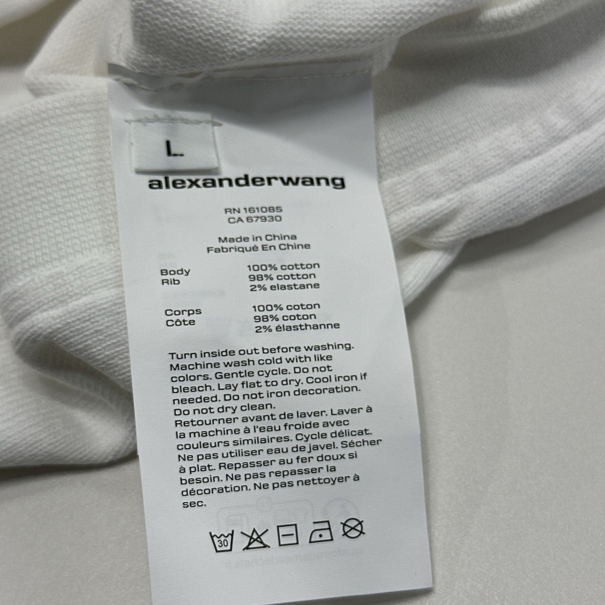 Alexander Wang Alexander Wang Logo Polo Shirt Size L Size US L / EU 52-54 / 3 - 3 Thumbnail