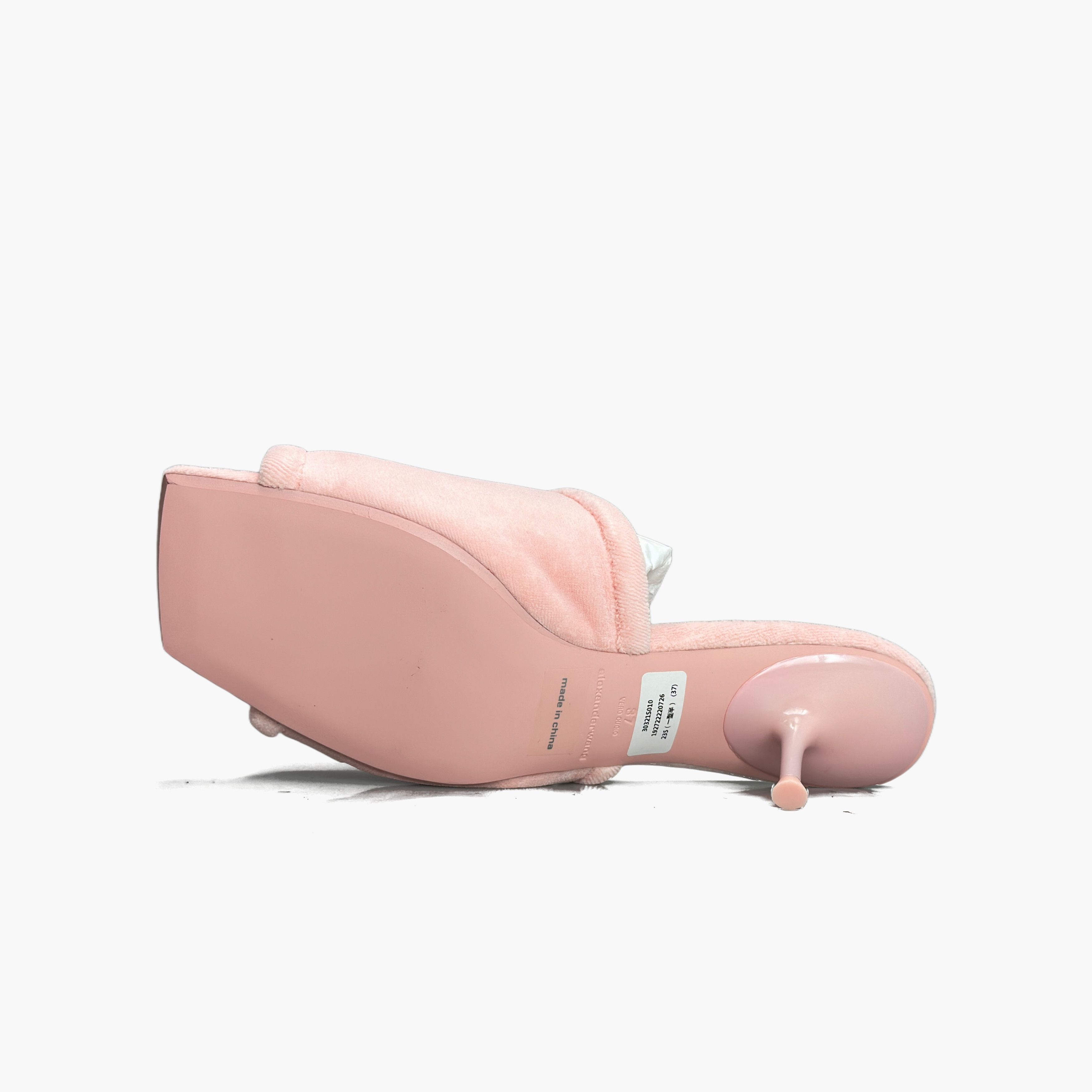 Alexander Wang Alexander Wang Crystal Logo Velour Sandals Size 37 Size US 7 / IT 37 - 8 Thumbnail