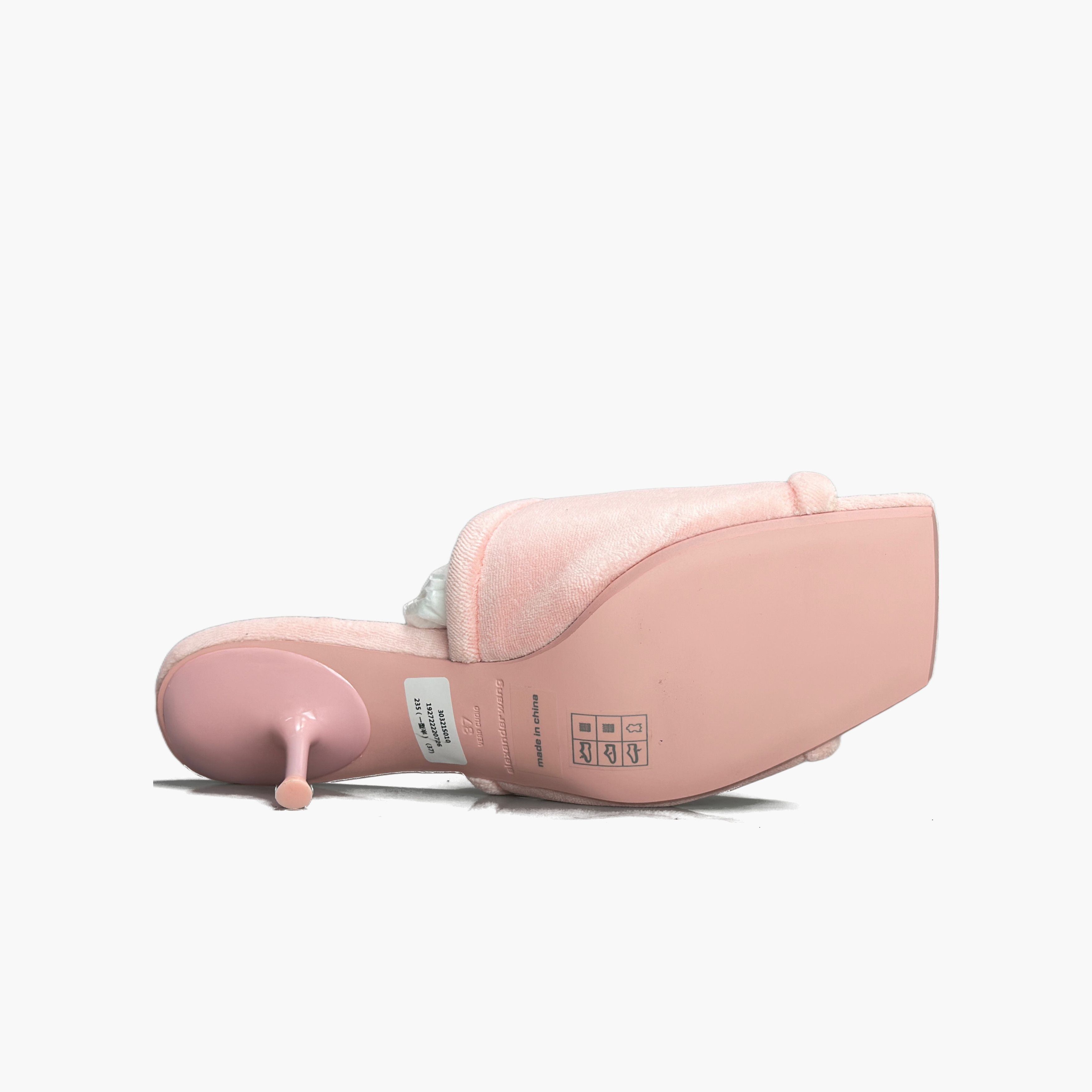 Alexander Wang Alexander Wang Crystal Logo Velour Sandals Size 37 Size US 7 / IT 37 - 7 Thumbnail