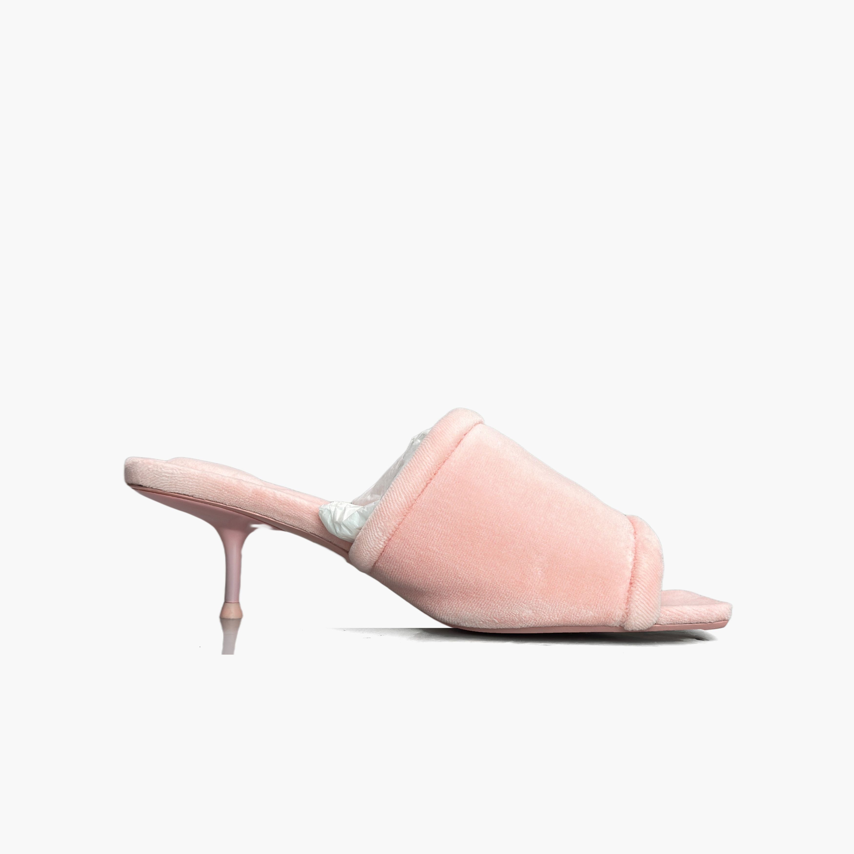 Alexander Wang Alexander Wang Crystal Logo Velour Sandals Size 37 Size US 7 / IT 37 - 2 Thumbnail