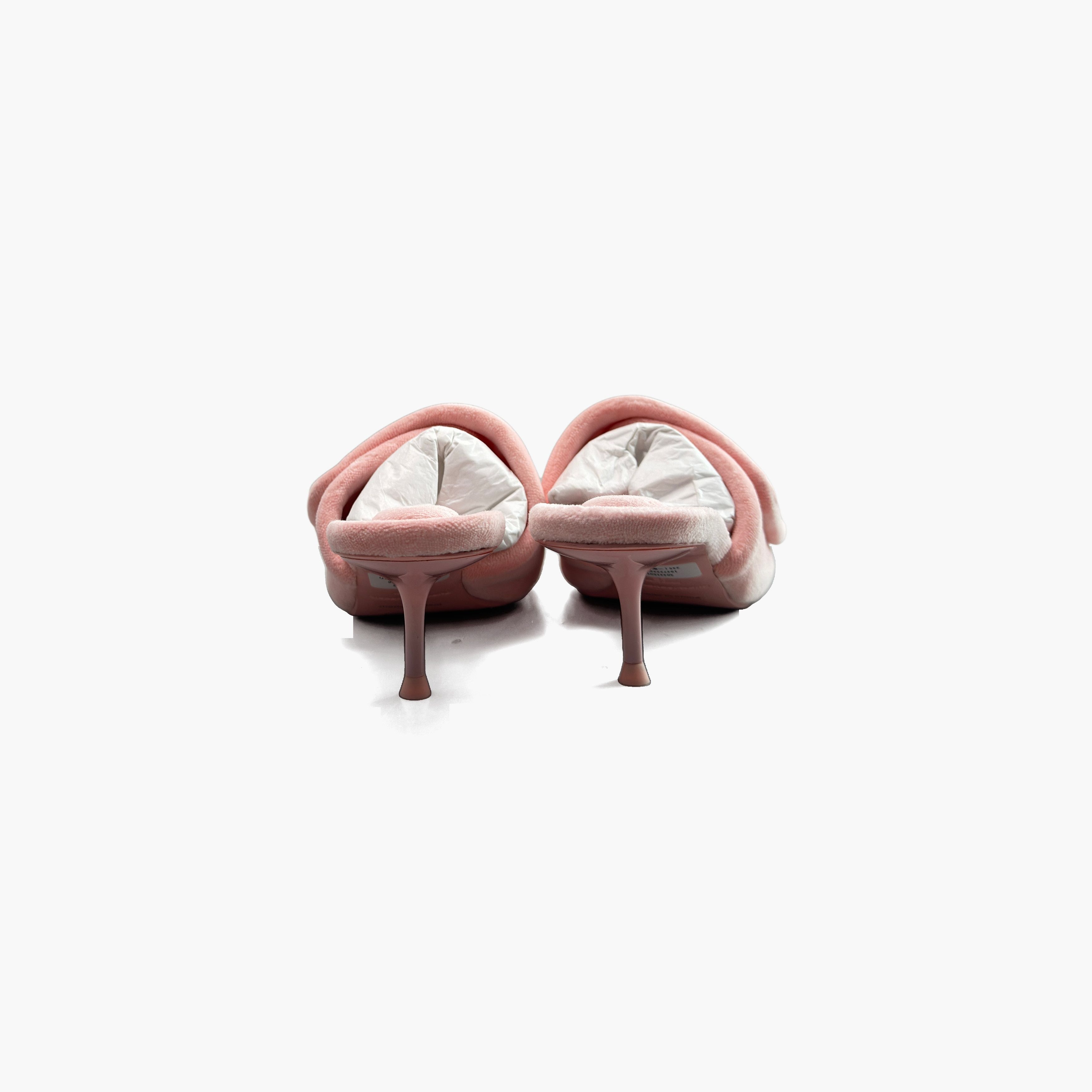 Alexander Wang Alexander Wang Crystal Logo Velour Sandals Size 37 Size US 7 / IT 37 - 6 Thumbnail