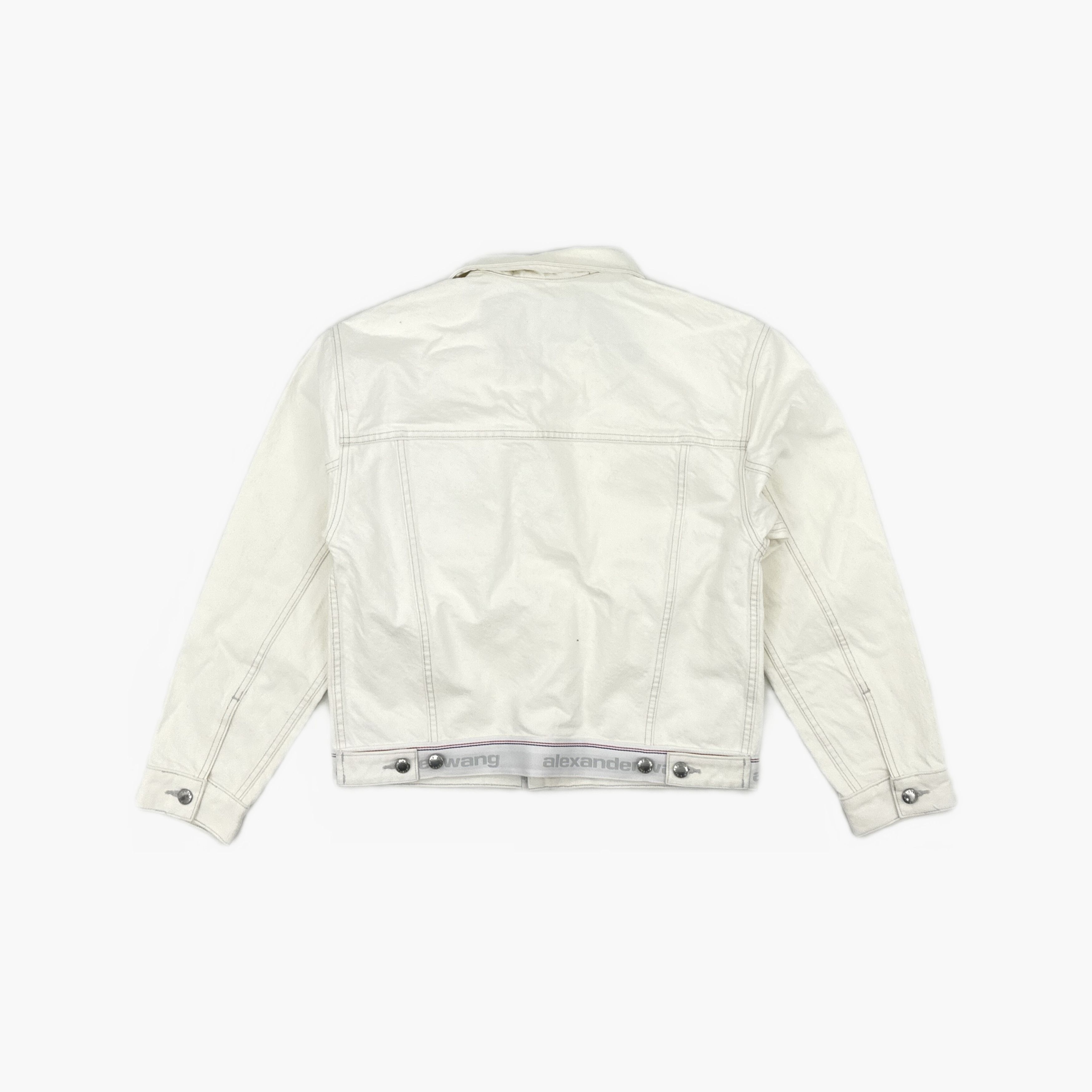 Alexander Wang Alexander Wang Logo Webbing Trucker Jacket White Size XS Size XS / US 0-2 / IT 36-38 - 2 Thumbnail