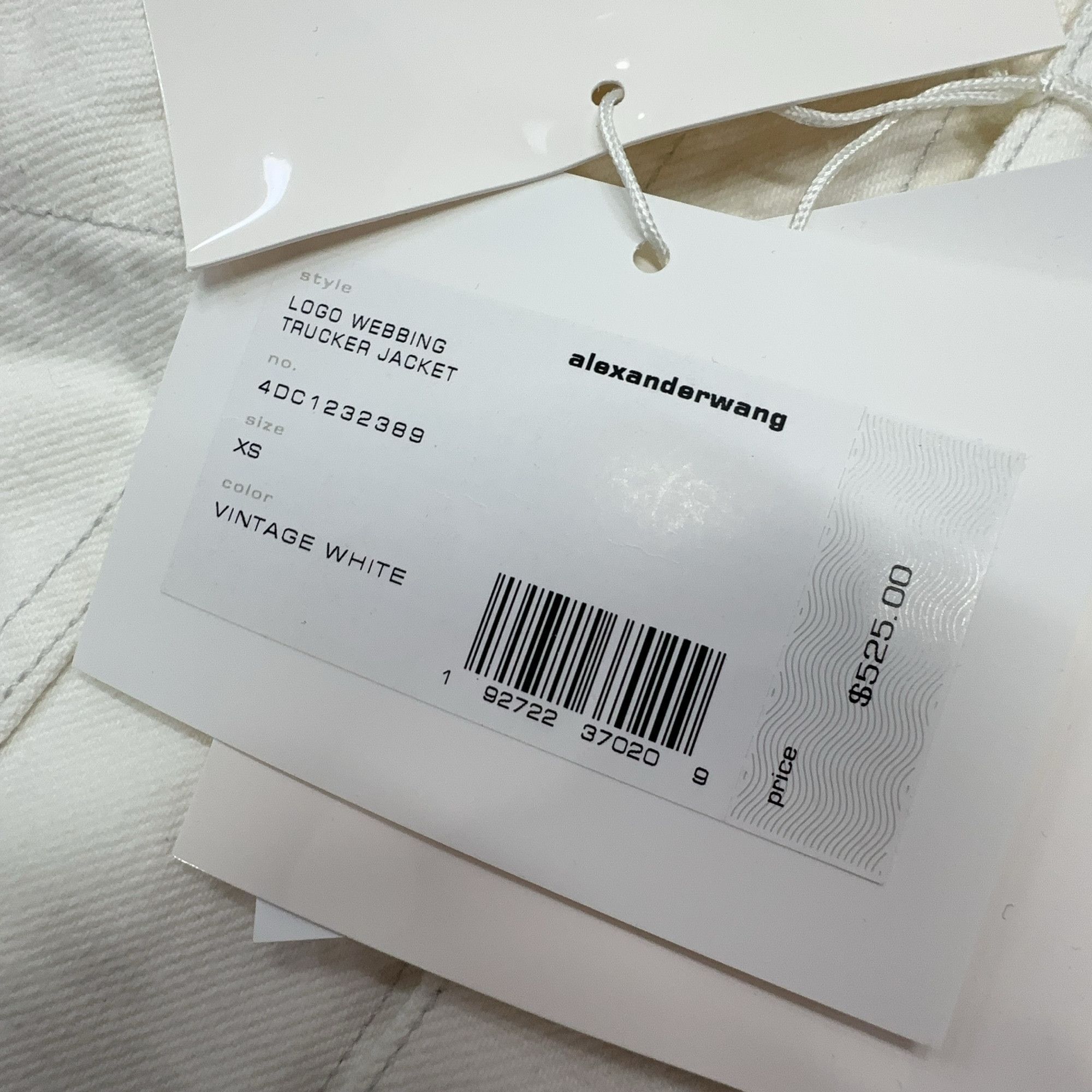 Alexander Wang Alexander Wang Logo Webbing Trucker Jacket White Size XS Size XS / US 0-2 / IT 36-38 - 4 Thumbnail