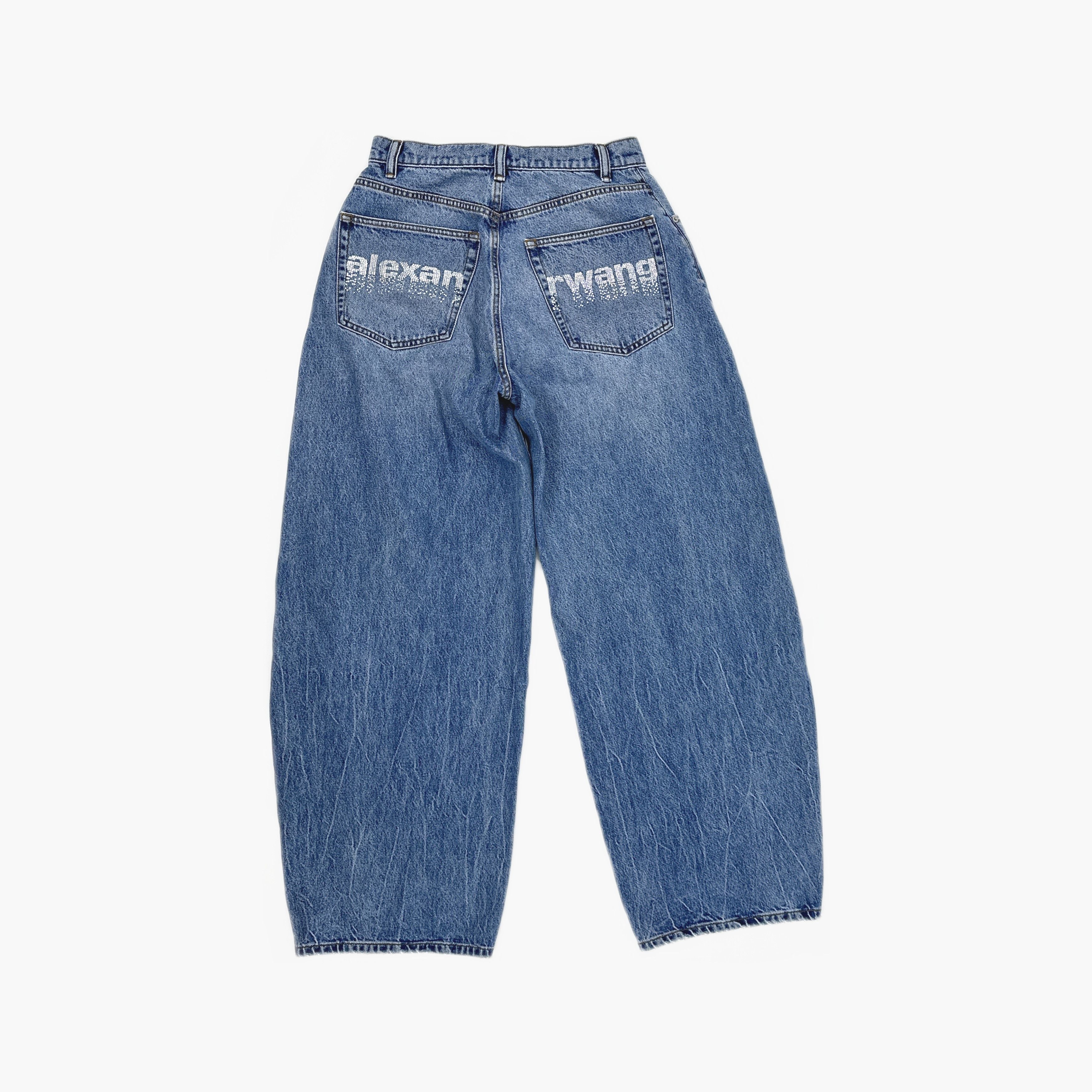 Alexander Wang Alexander Wang Rhinestone Logo Jeans Size 25 Size 25" / US 0 / IT 36 - 2 Thumbnail