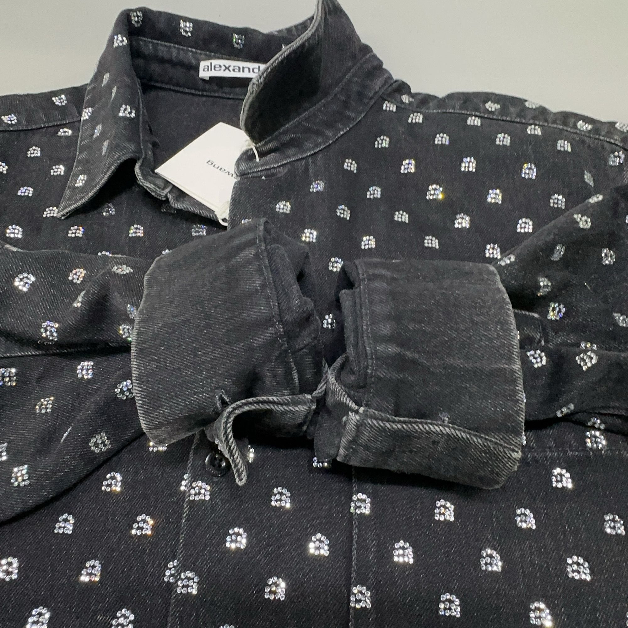 Alexander Wang Alexander Wang Crystal Polka Dot Denim Jacket Size S Size S / US 4 / IT 40 - 9 Thumbnail