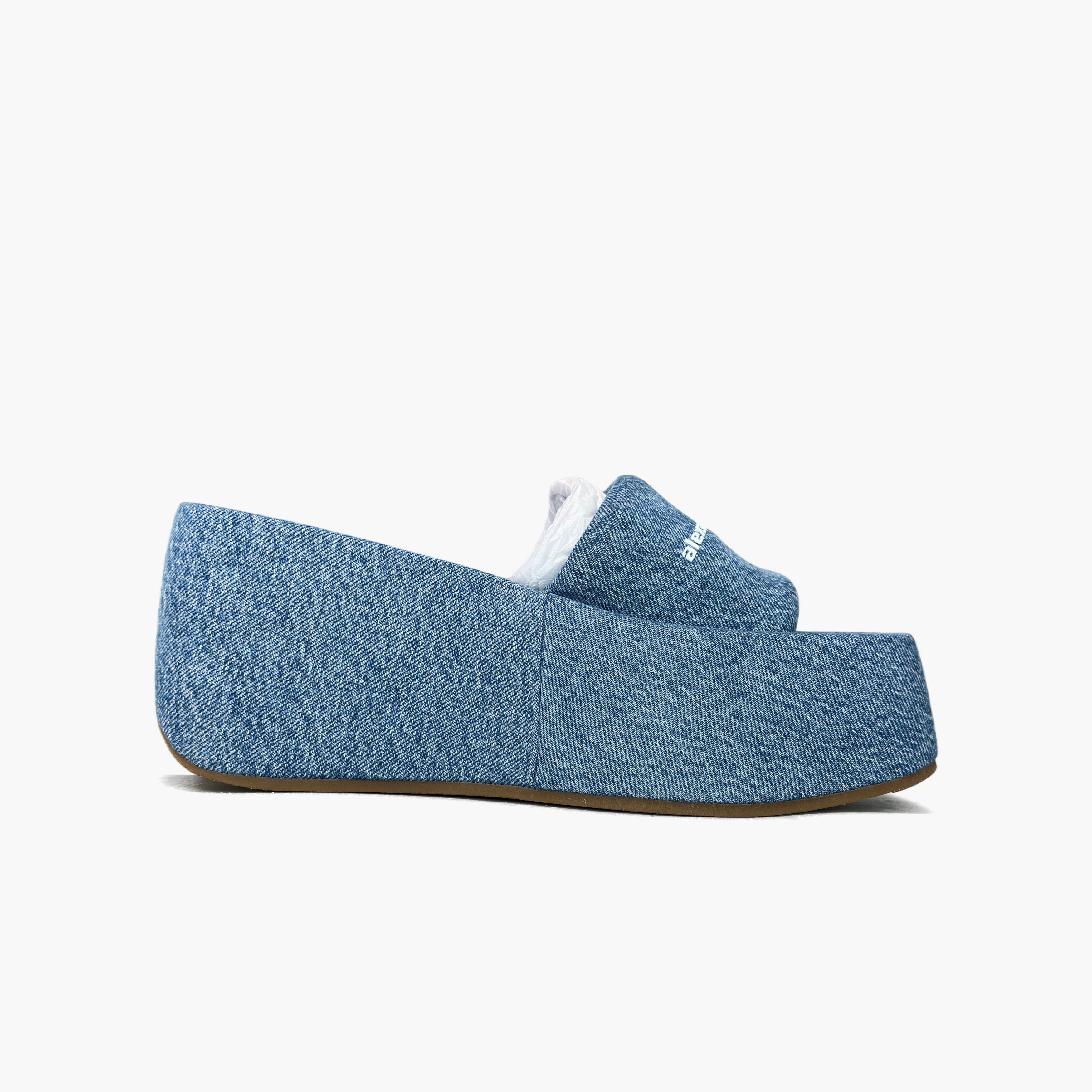 Alexander Wang Alexander Wang Denim Platform Slides Size 38.5 Size US 8.5 / IT 38.5 - 2 Thumbnail