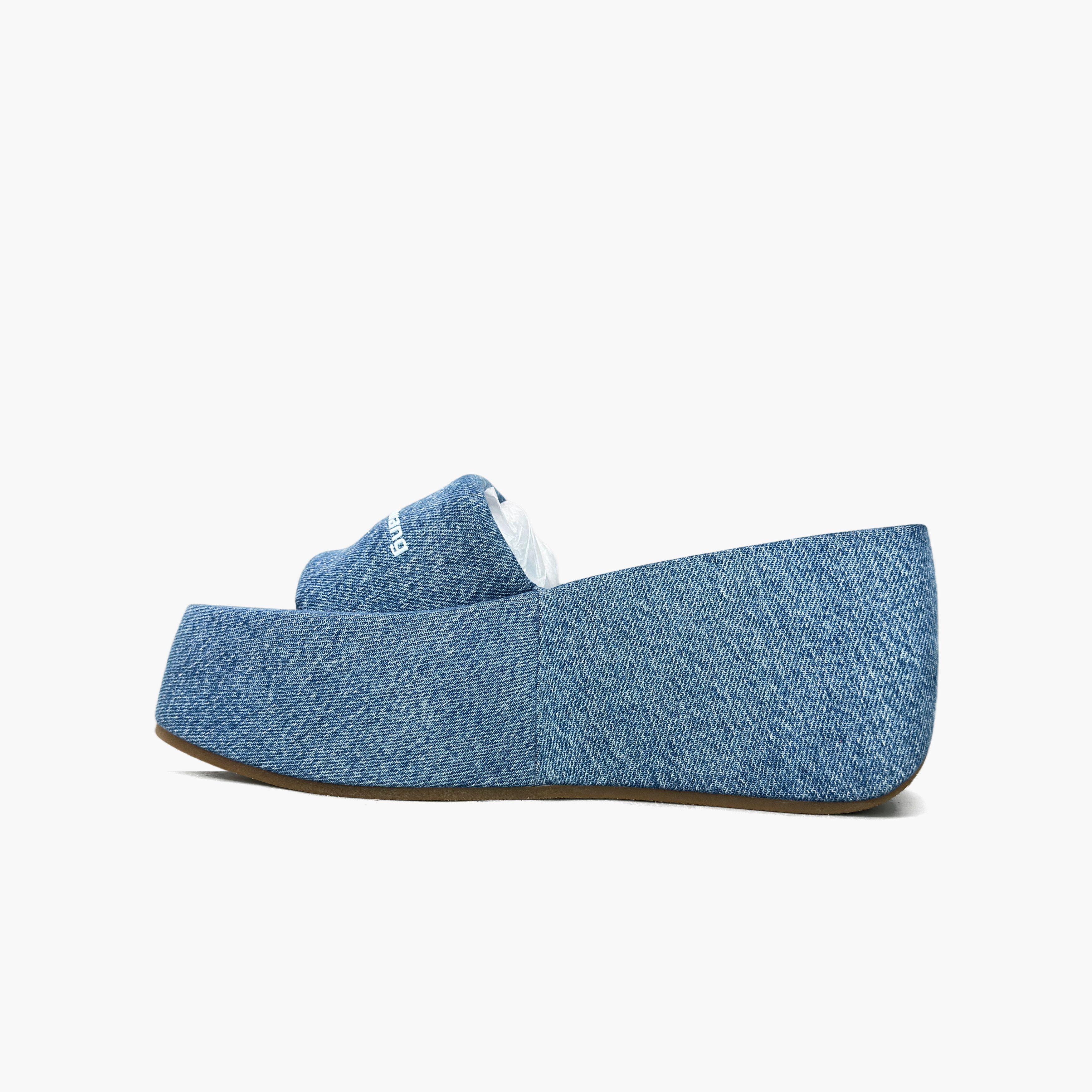 Alexander Wang Alexander Wang Denim Platform Slides Size 38.5 Size US 8.5 / IT 38.5 - 3 Thumbnail