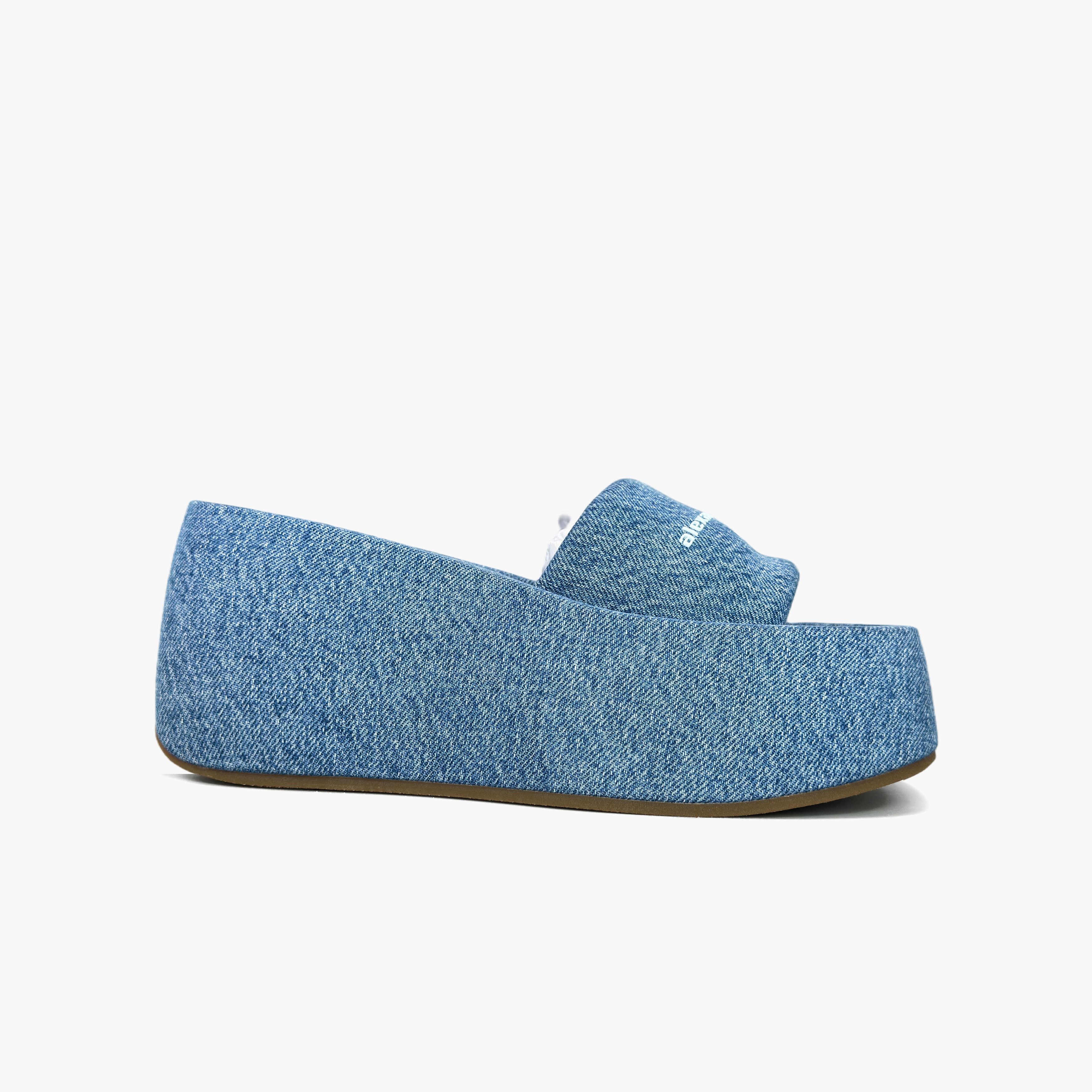 Alexander Wang Alexander Wang Denim Platform Slides Size 38.5 Size US 8.5 / IT 38.5 - 4 Thumbnail
