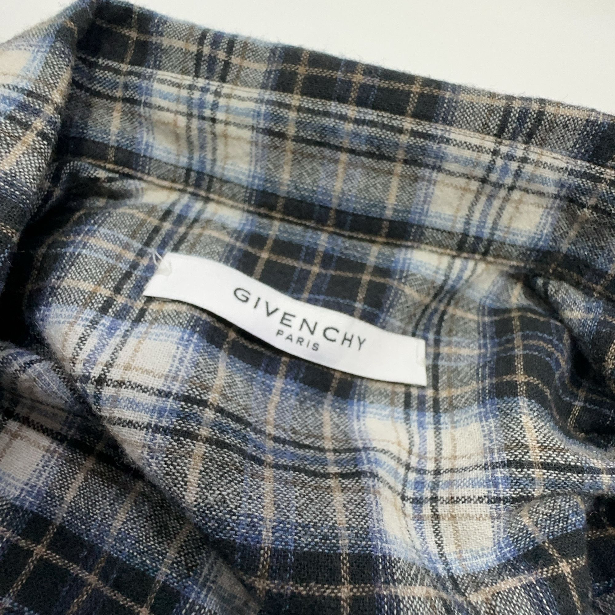 Givenchy Givenchy Eagle Embroidered Plaid Flannel Shirt Size 37 Size US S / EU 44-46 / 1 - 5 Thumbnail