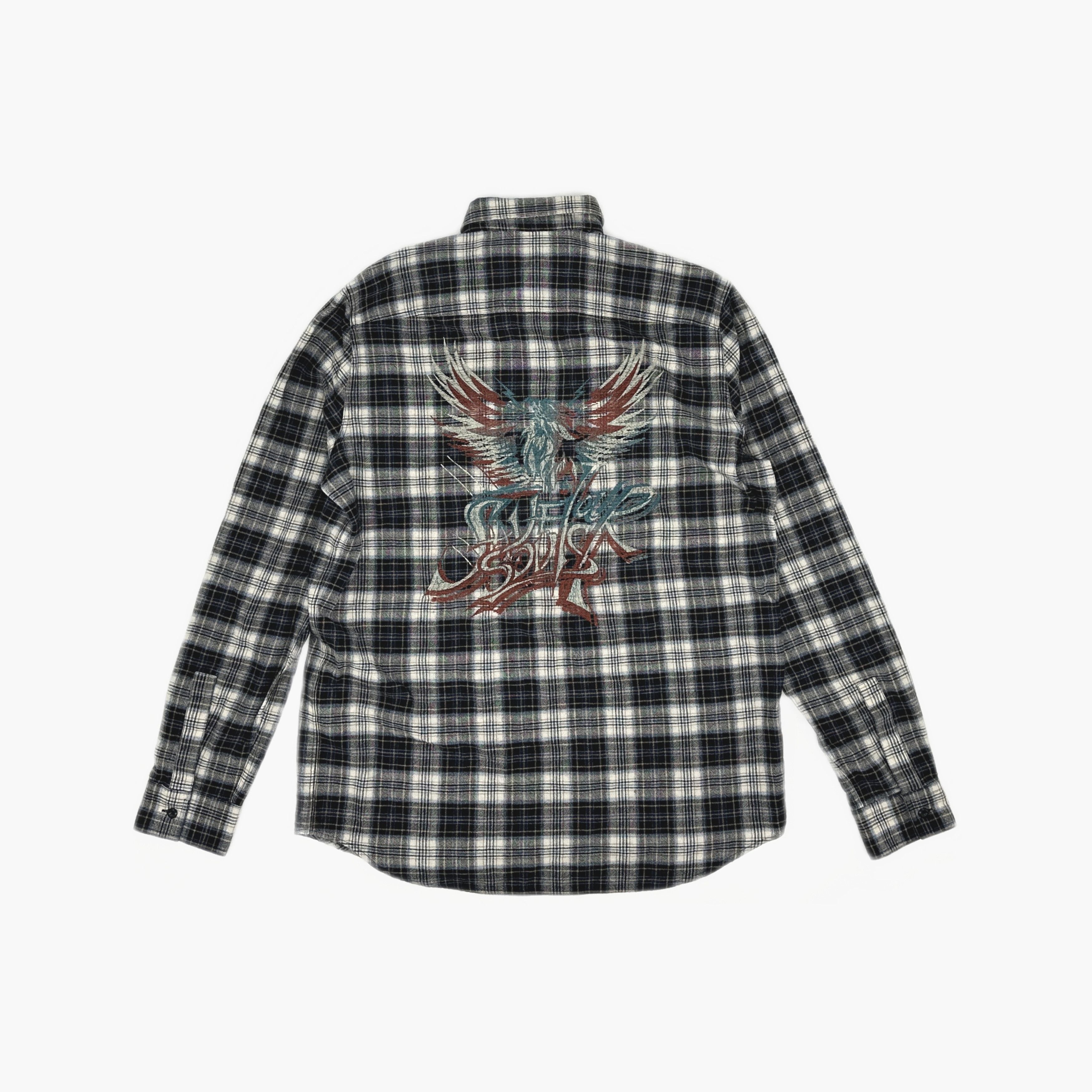 Givenchy Givenchy Eagle Embroidered Plaid Flannel Shirt Size 37 Size US S / EU 44-46 / 1 - 2 Thumbnail