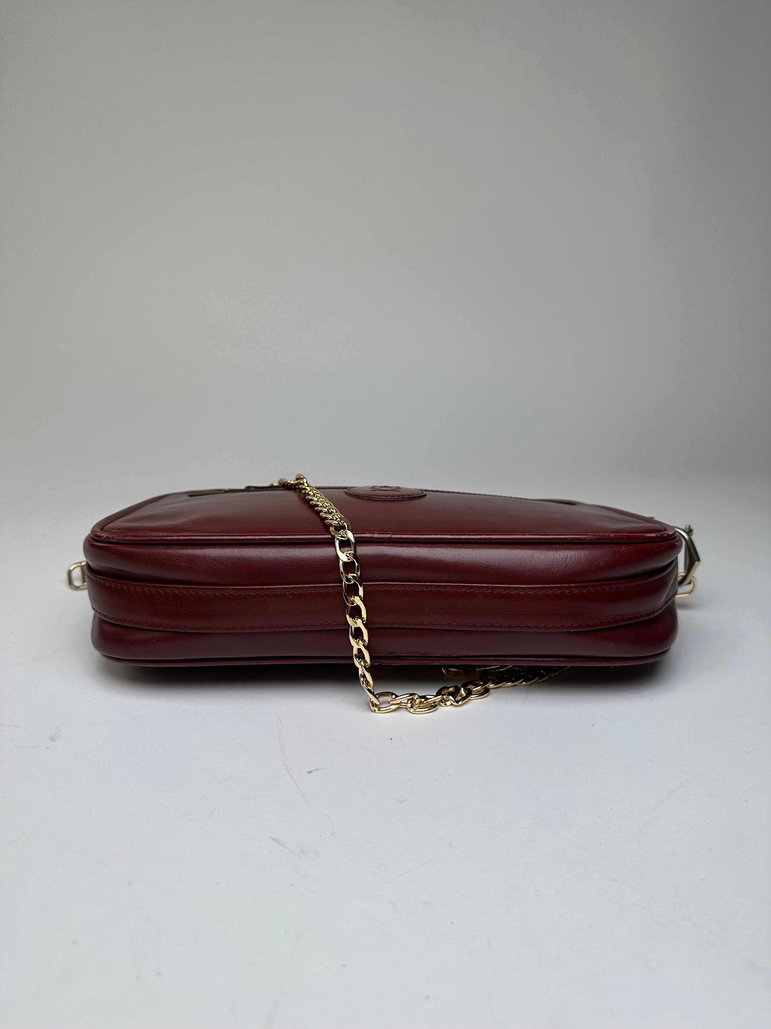 Cartier Vintage Leather Camera Crossbody Bag Bordeaux Size ONE SIZE - 10 Thumbnail