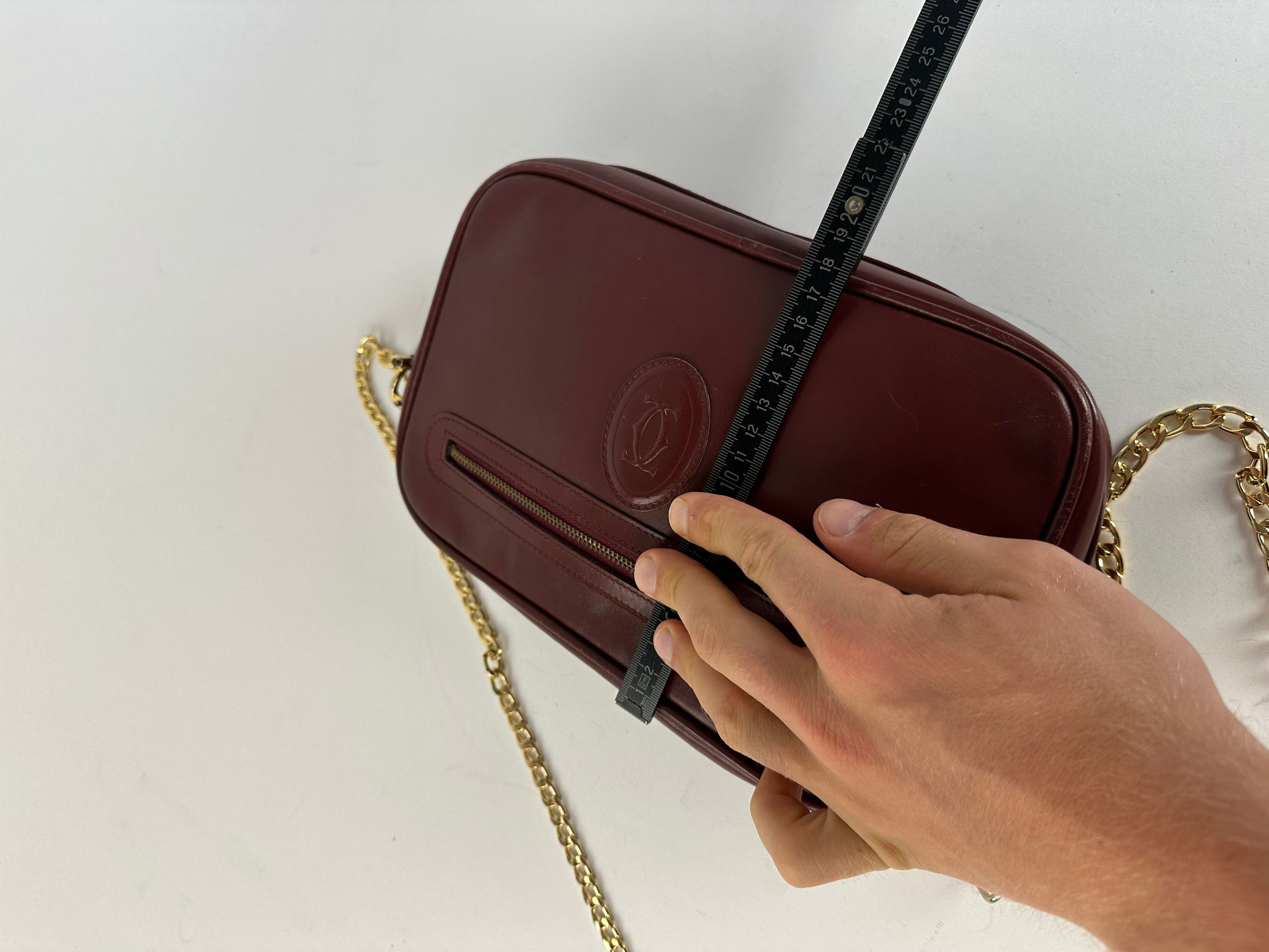 Cartier Vintage Leather Camera Crossbody Bag Bordeaux Size ONE SIZE - 13 Thumbnail