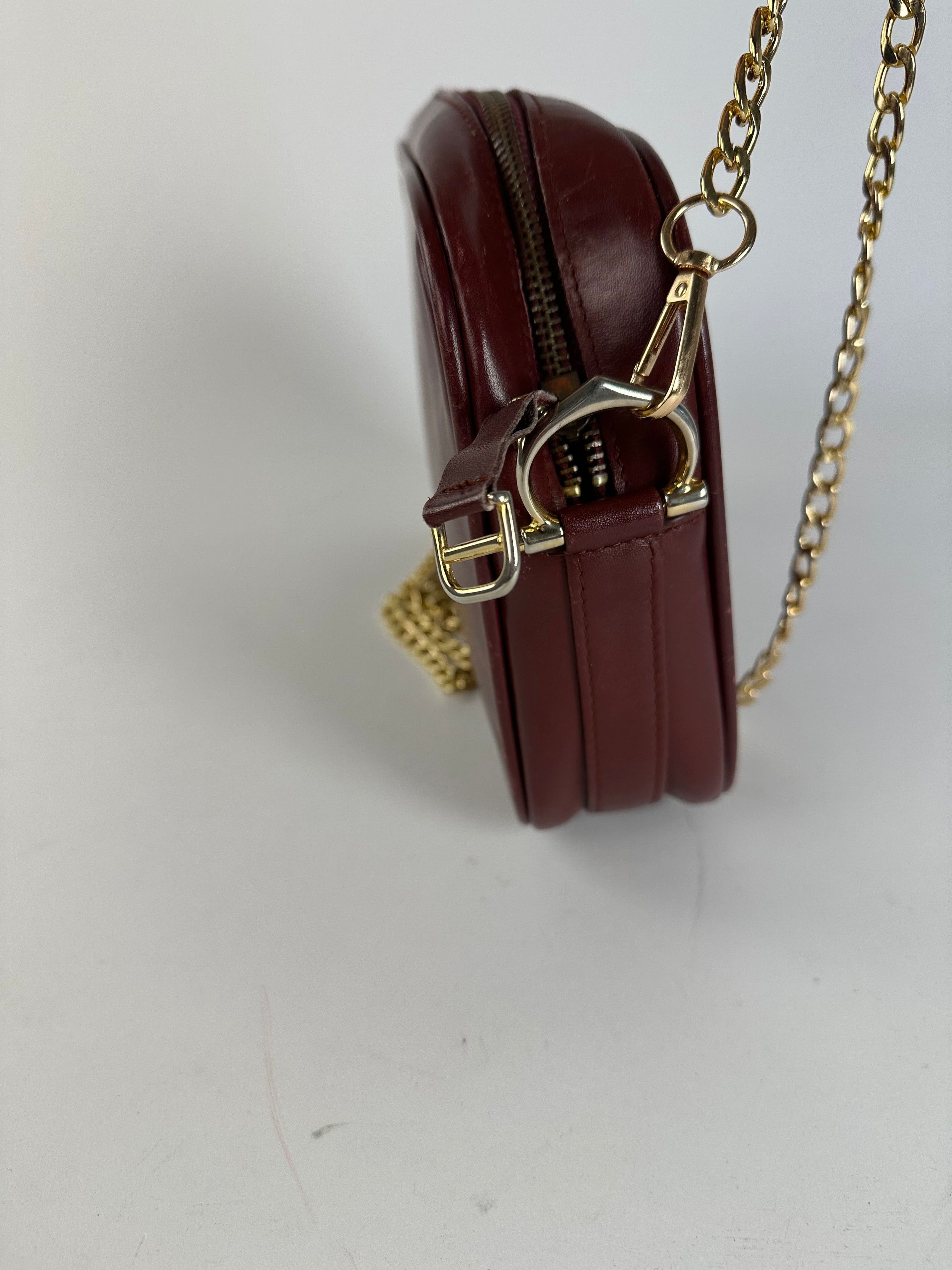 Cartier Vintage Leather Camera Crossbody Bag Bordeaux Size ONE SIZE - 15 Thumbnail